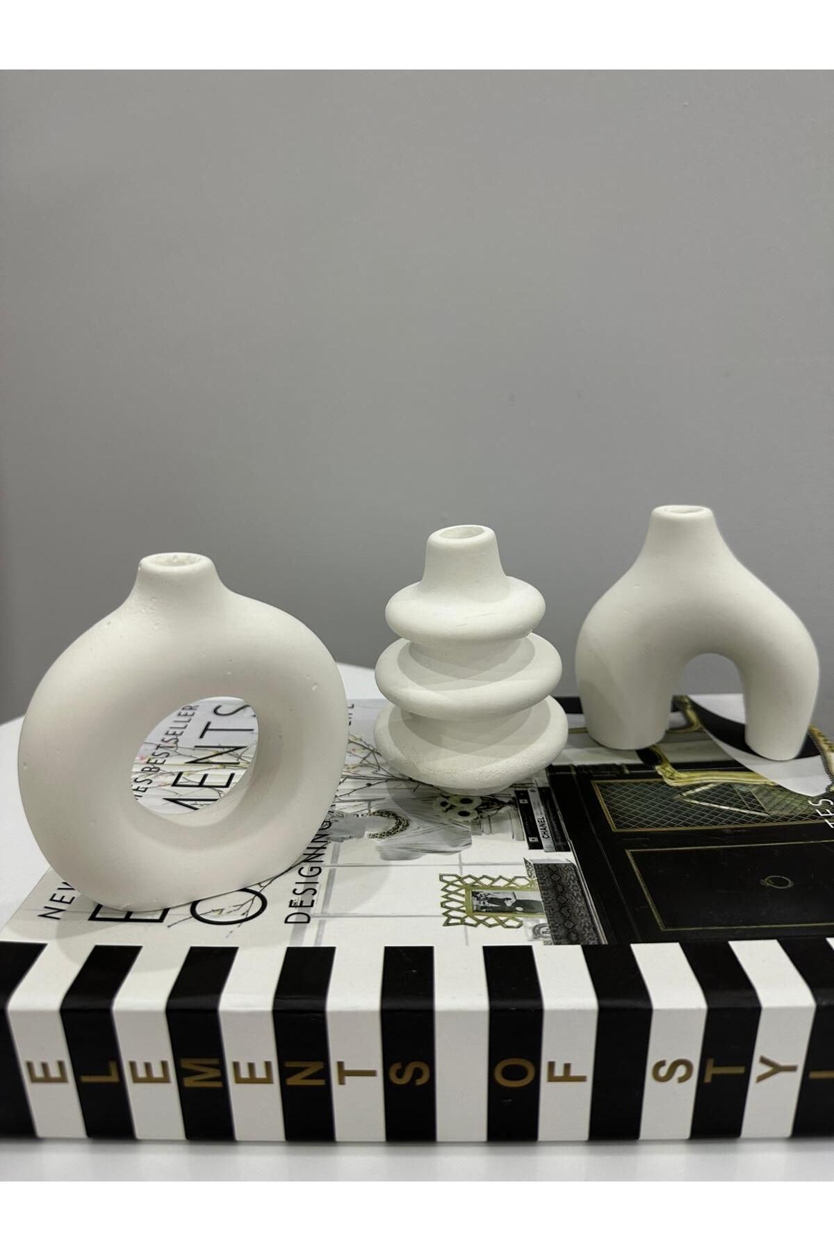 WOODENDECO DEKORATİF VAZO SALON ( 3 LÜ SET HALİNDEDİR )