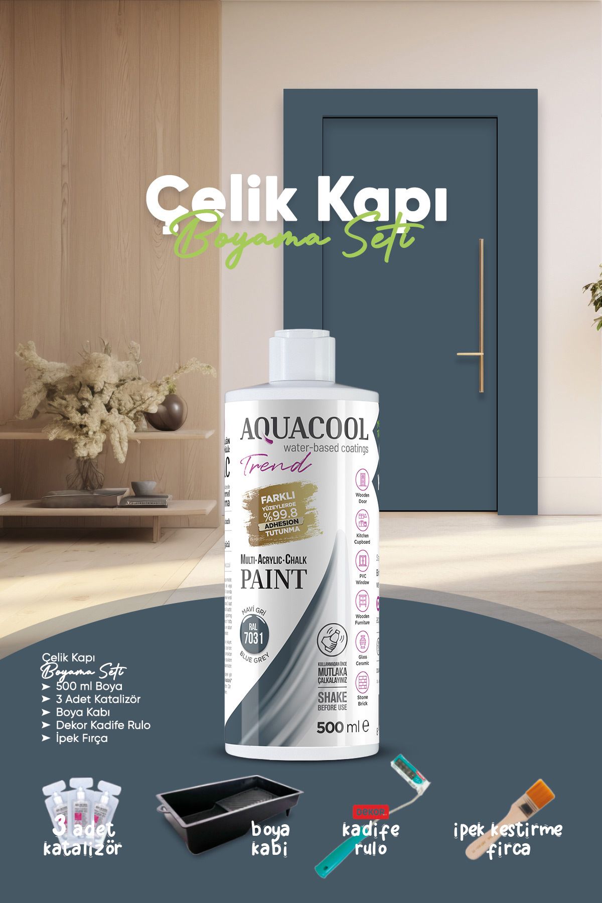 Aquacool Trend Çelik Kapı Boyama Seti