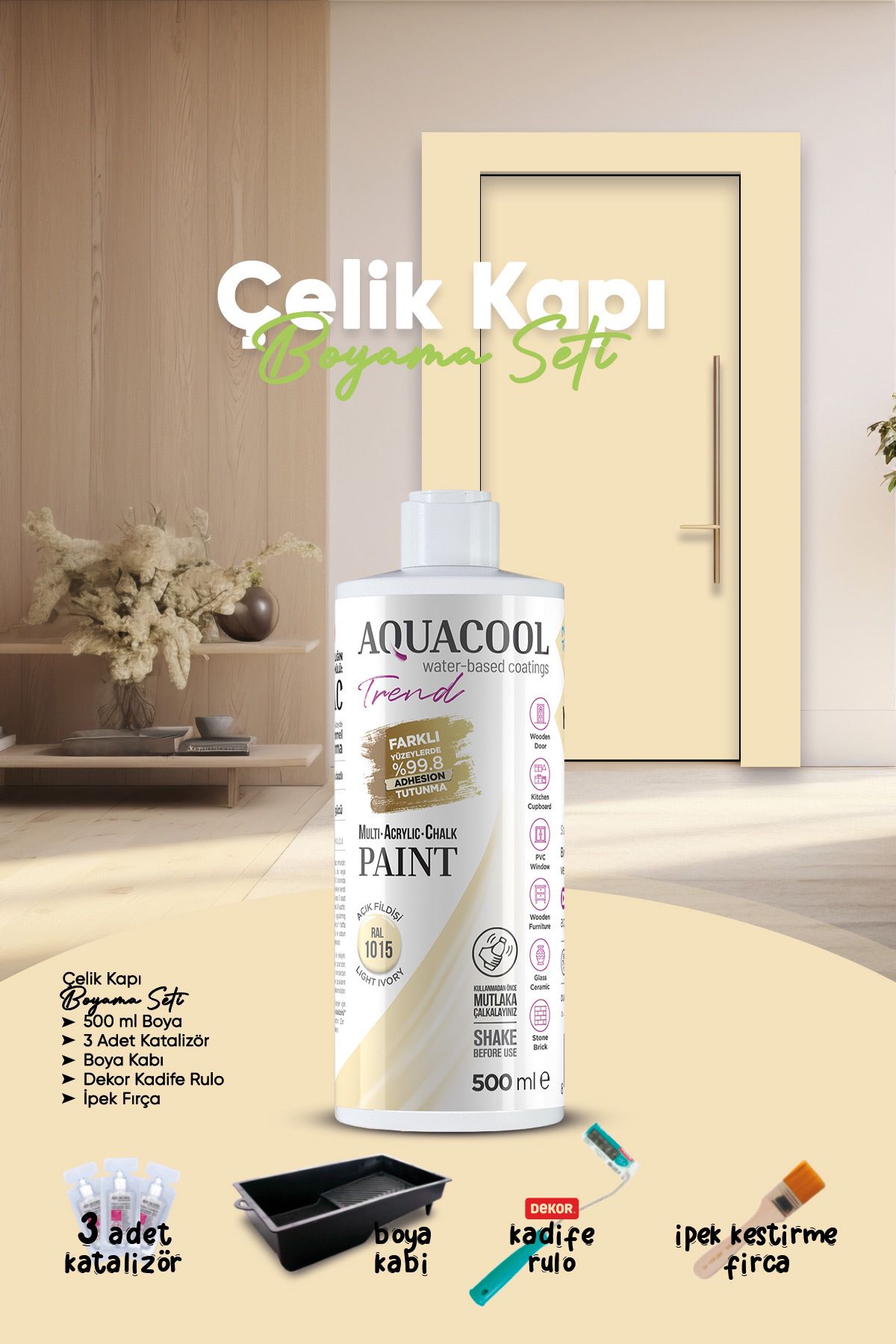 Aquacool Trend Çelik Kapı Boyama Seti