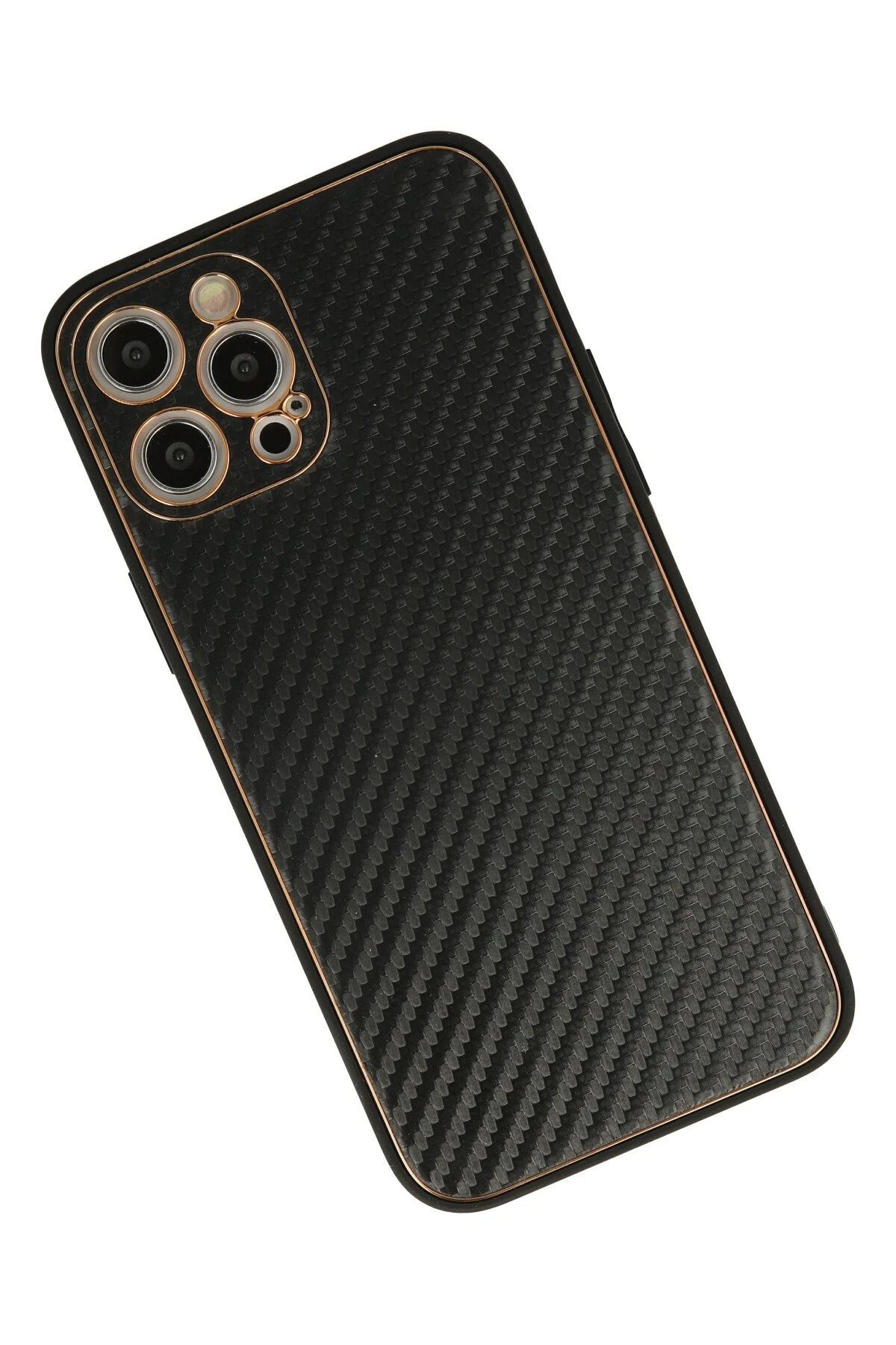 NewFace iPhone 12 Pro Kılıf Coco Karbon Silikon - Siyah SVLRS