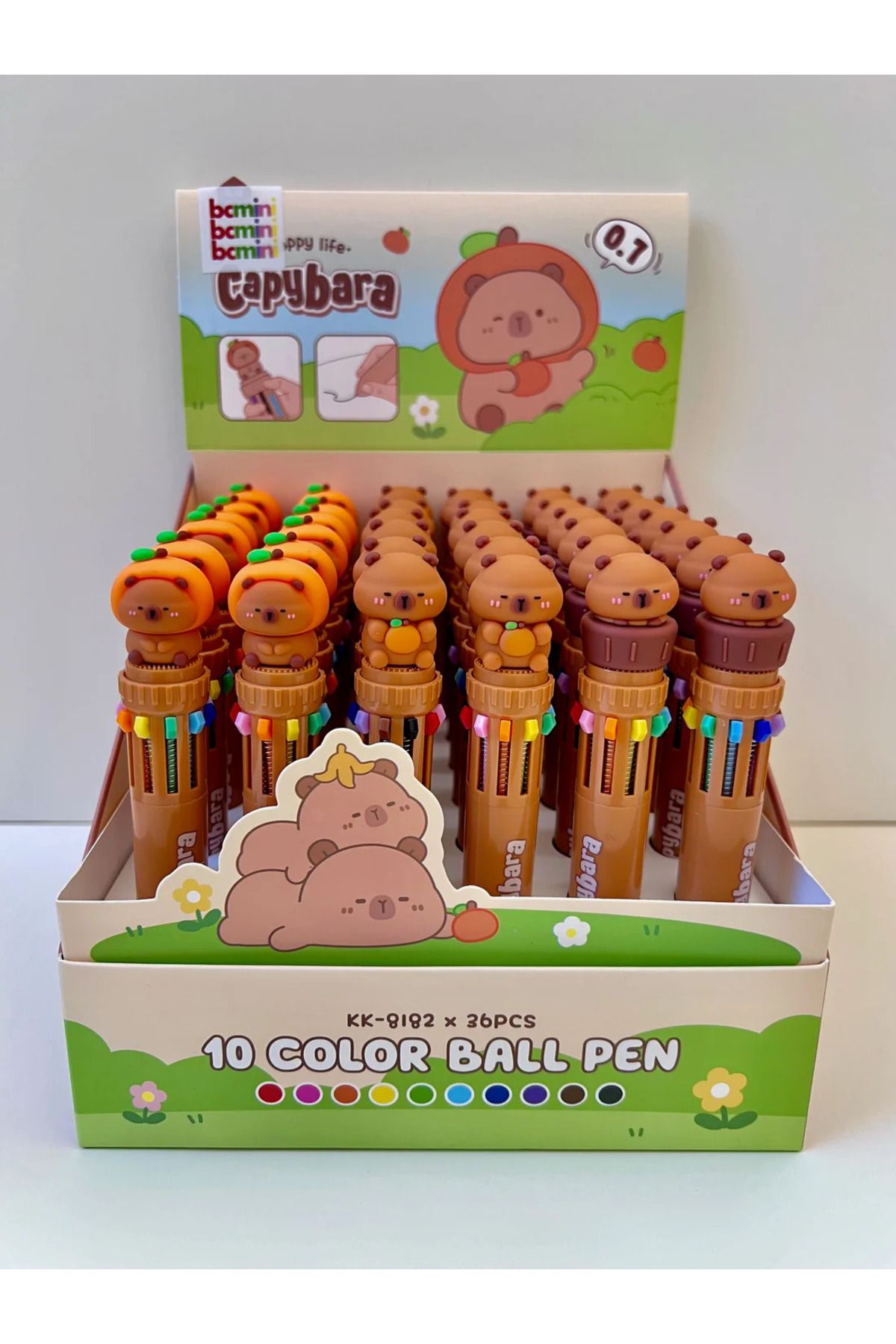 hamiyetkirtasiye Capybara 10 Renk Tükenmez Kalem
