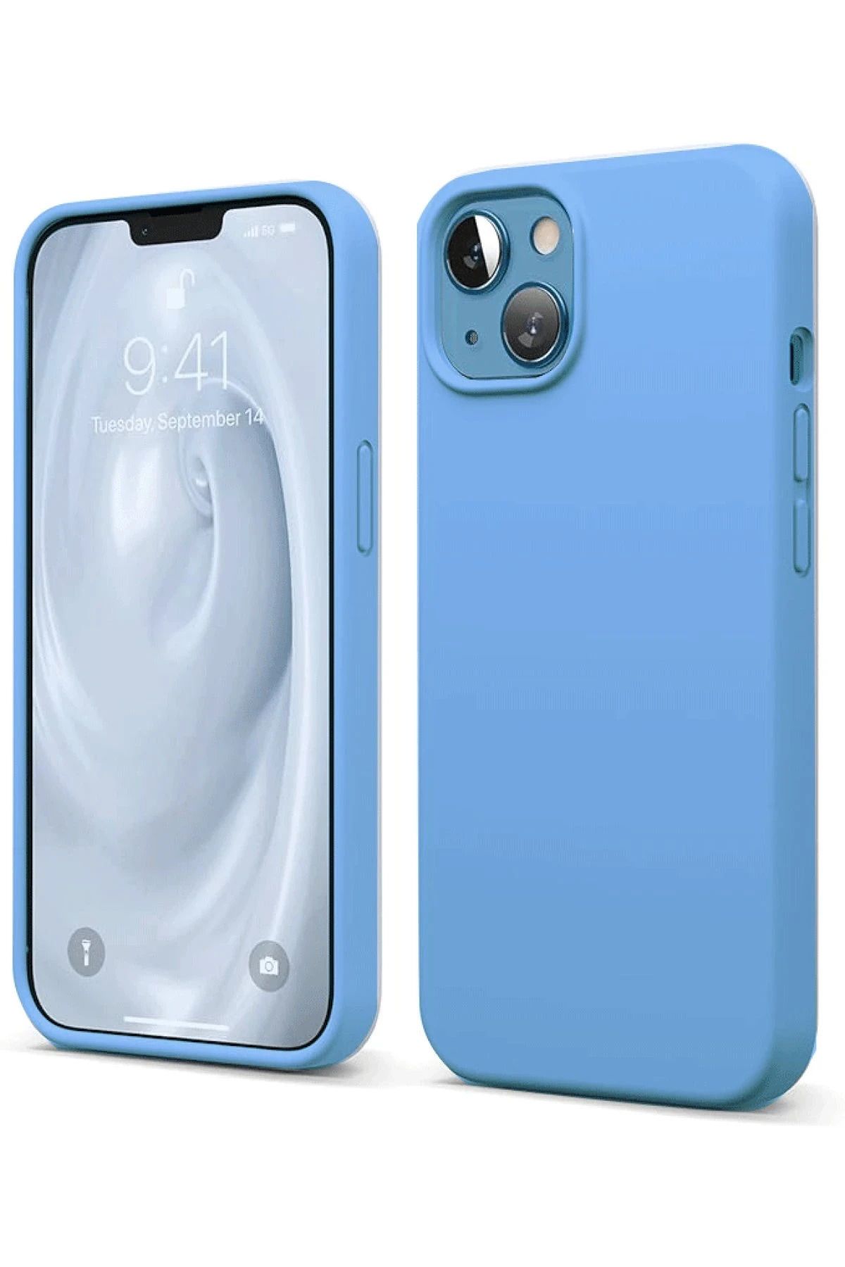 NewFace iPhone 14 Kılıf First Silikon - Mavi SVLRS