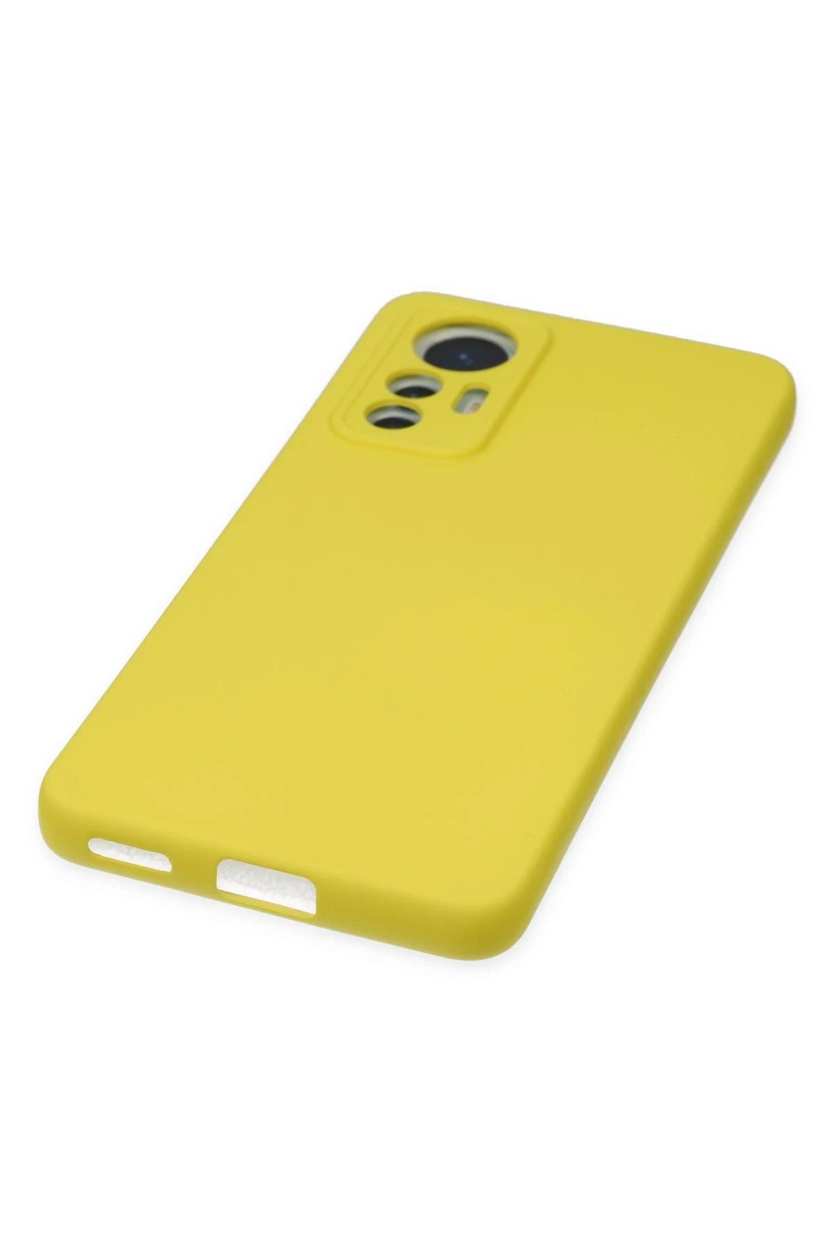 NewFace Xiaomi Mi 12 Lite uyumlu Kılıf Nano içi Kadife Silikon - Sarı SVLRS