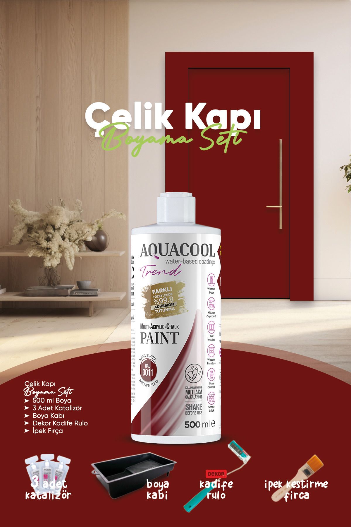 Aquacool Trend Çelik Kapı Boyama Seti