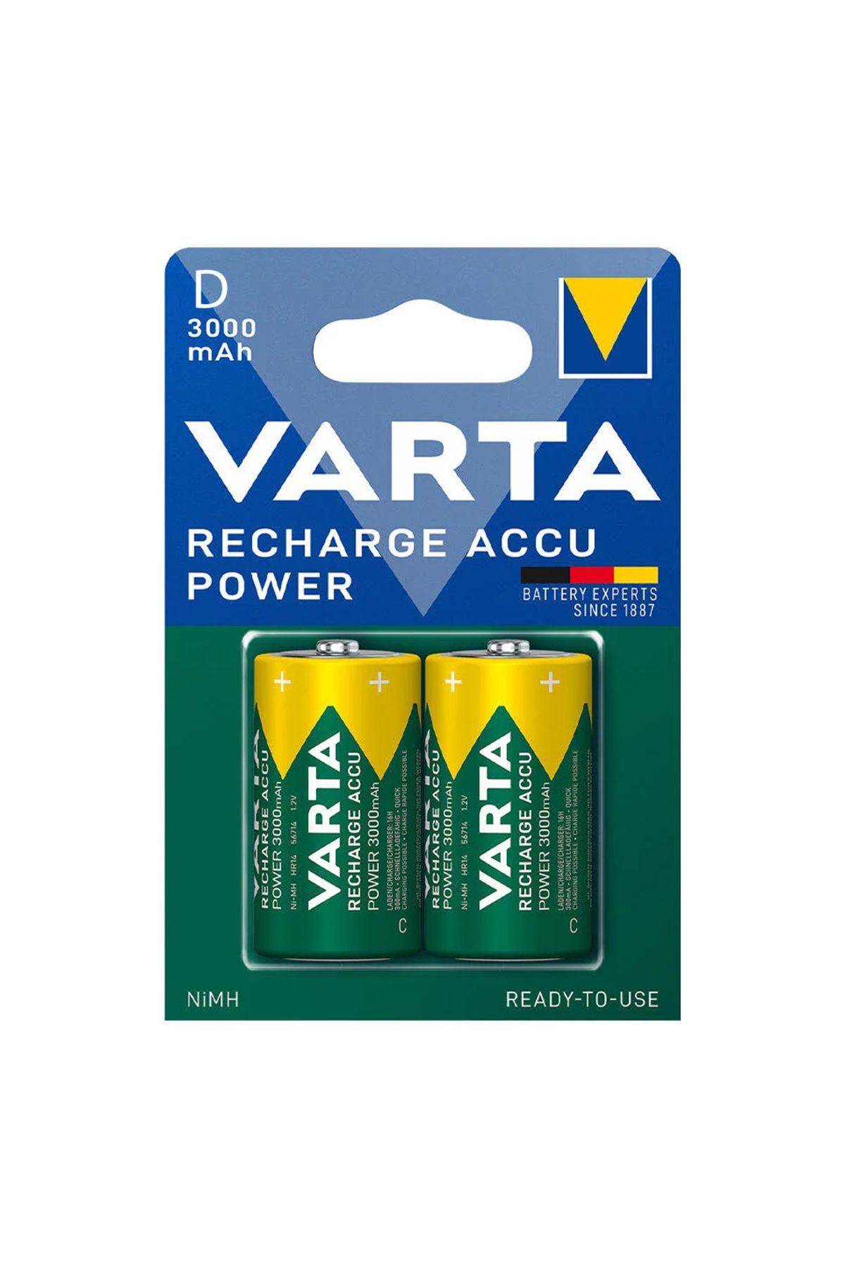 Serero 1.2 Volt - 3000 Mah Ni-Mh Büyük D Boy Şarjli Pil 2Li Paket