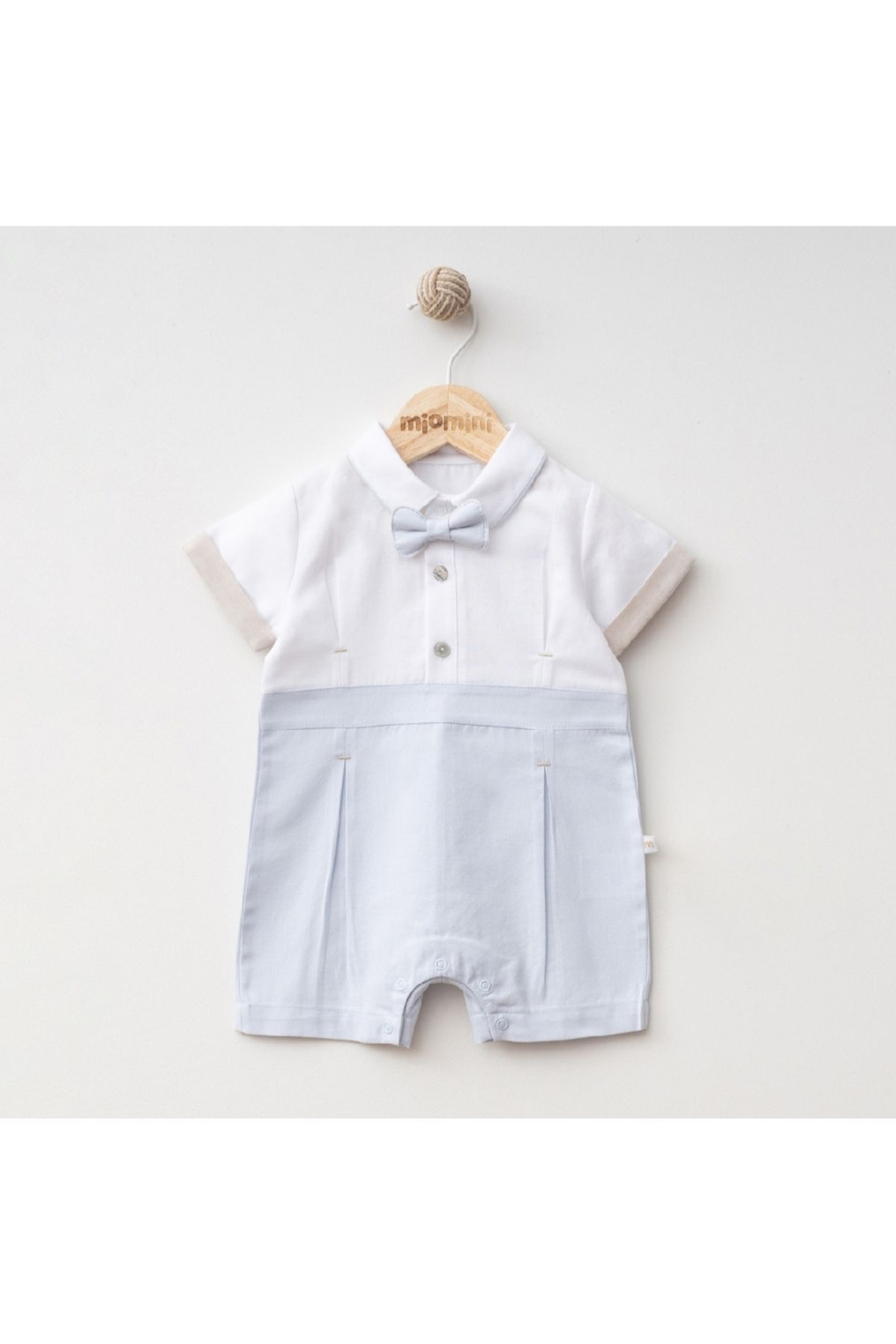 Latte Bebek MİOMİNİ 3-6-9-12 AY(1 YAŞ) PAPYONLU DOKUMA BARBATÖZ ERKEK BEBEK TULUM