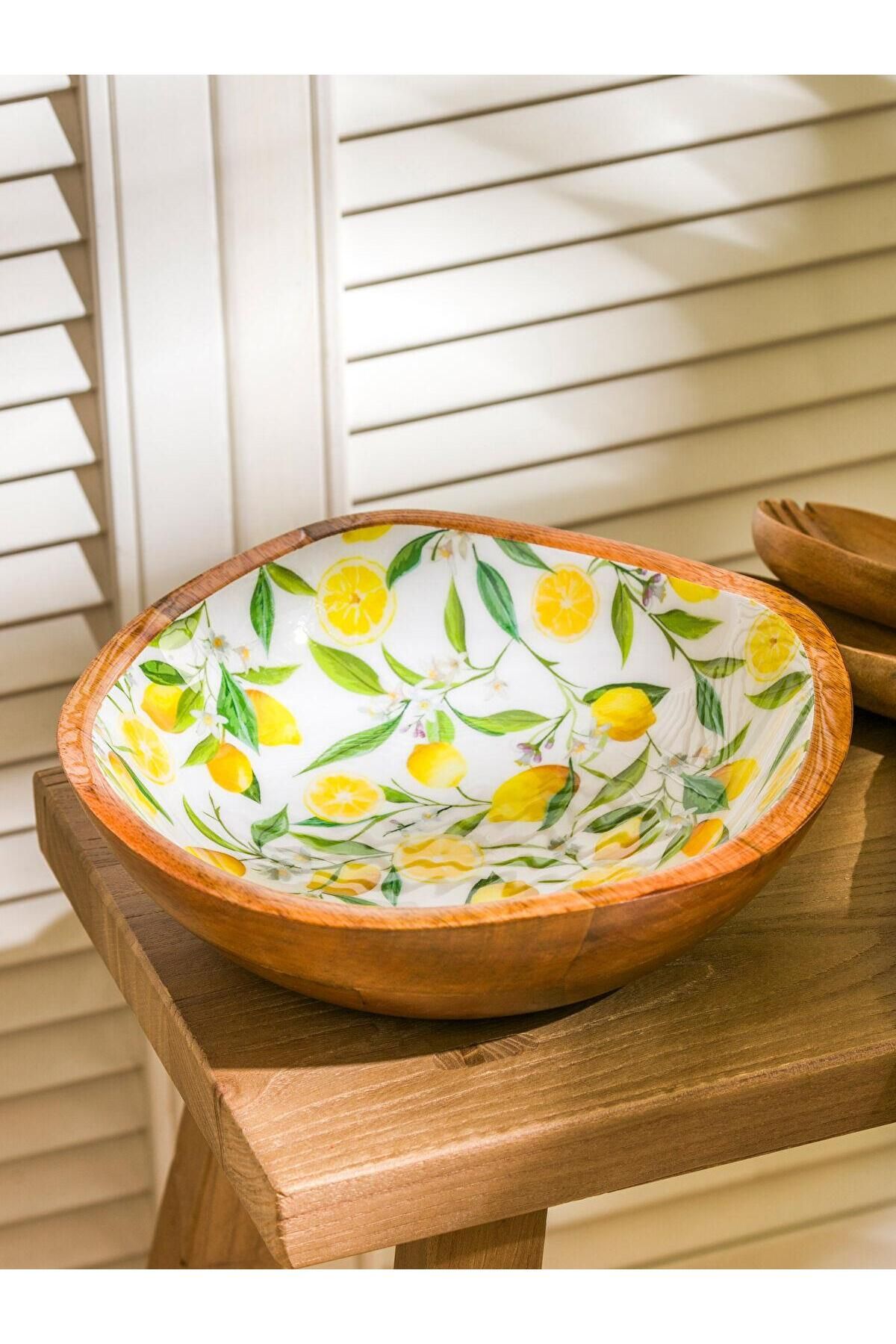 LC Waikiki LCW HOME Limon Baskılı Salata Kasesi 24 cm (S5)