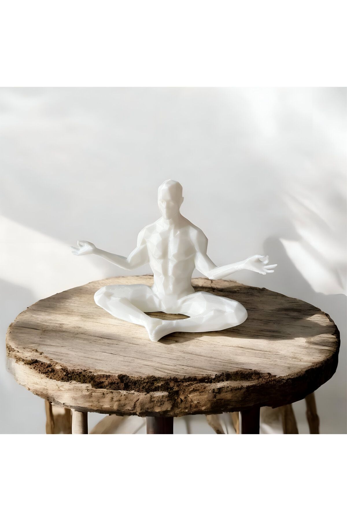 Bonolupo Meditasyon Yapan Adam Figürü – Minimalist Dekoratif Heykel – Zen & İç Huzur Temalı Masaüstü Süsü
