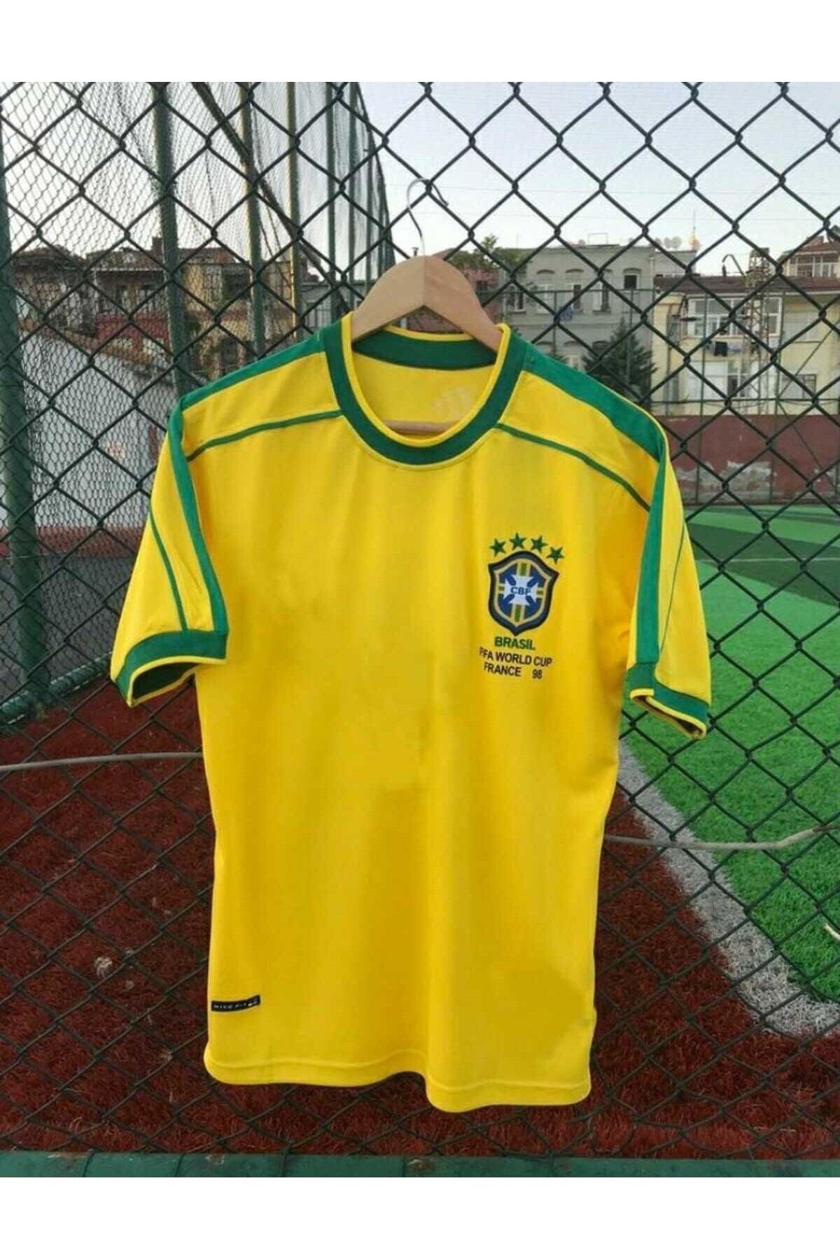 BREATHLESS Brezilya Milli Takımı 98 Dünya Kupası Ronaldo Nazaro Nostalji Forması