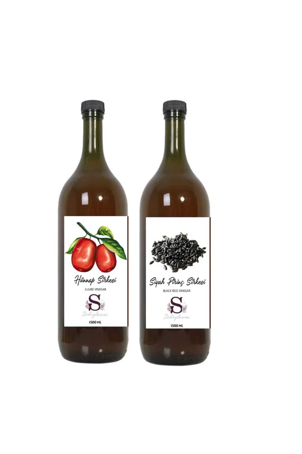Süheylaana Doğal Hünnap Sirkesi 1500 Ml - Doğal Siyah Pirinç Sirkesi 1500 Ml