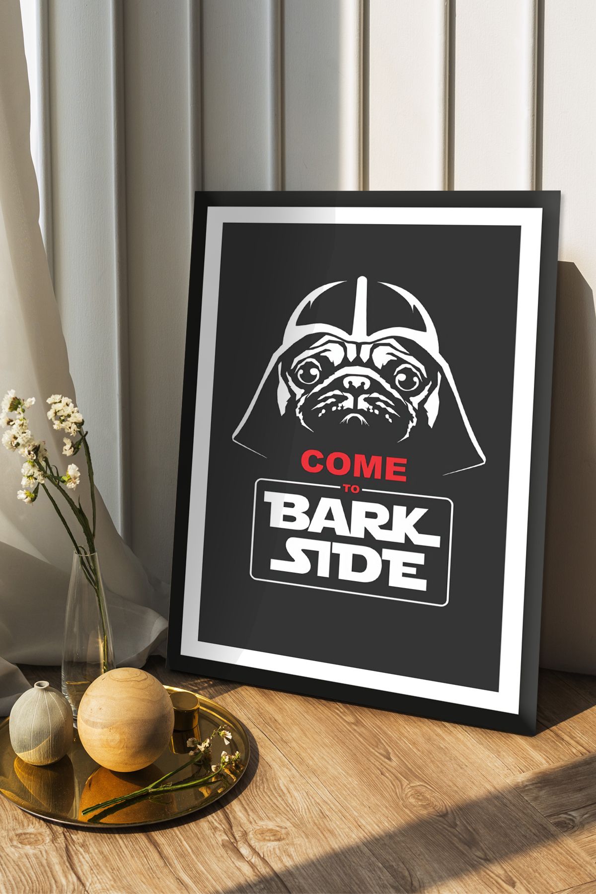 Cadran Köpek tasarımlı Çerçeve Görünümlü Mdf Tablo