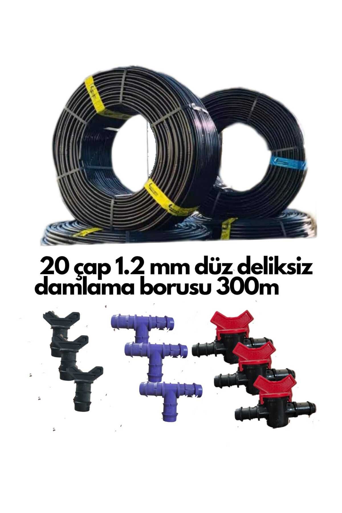 FASON TASARIM DELİKSİZ DÜZ DAMLAMA BORUSU 20 çap 1.2mm 300m