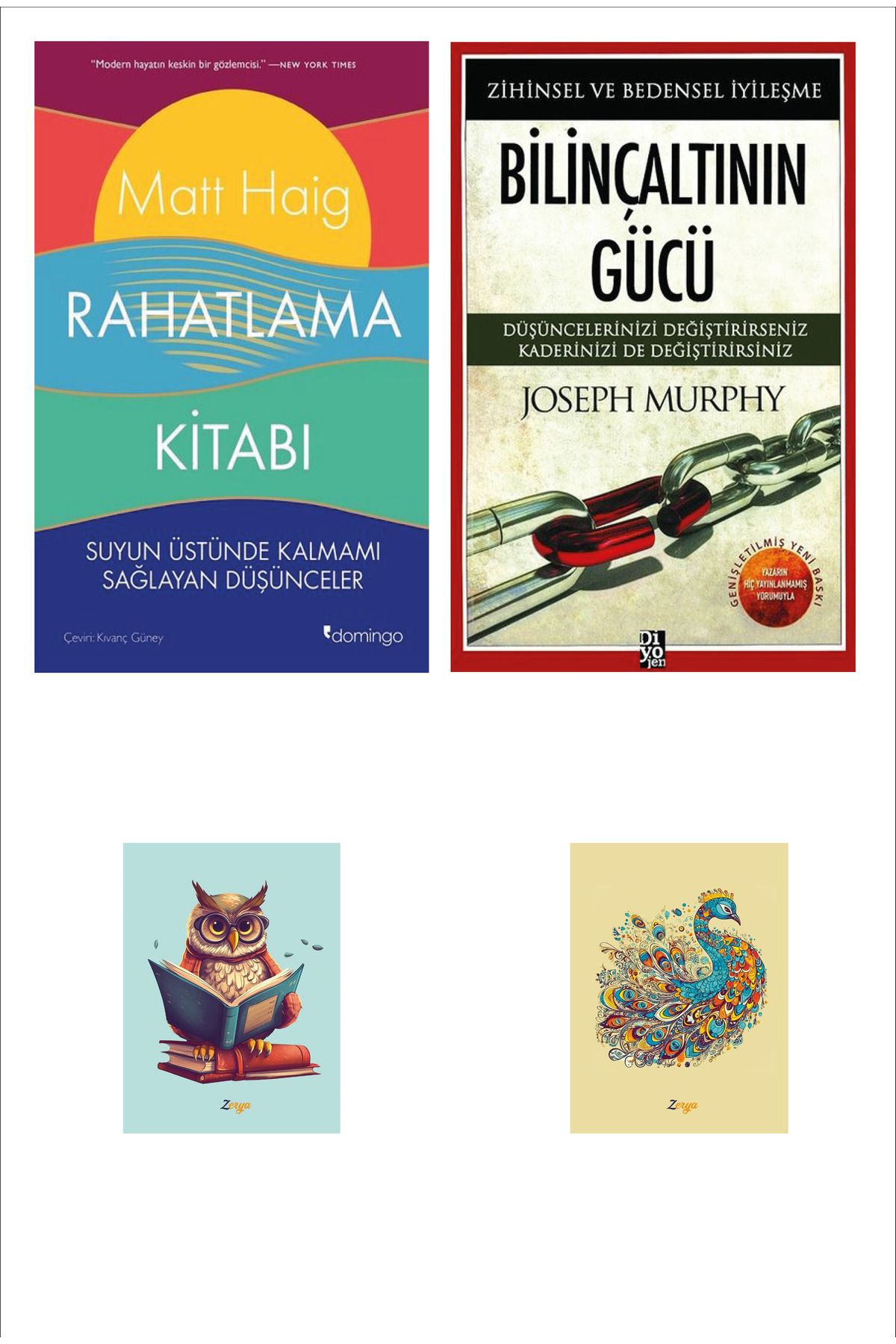 Dara Yayınları Bilinçaltının Gücü Joseph Murphy - Rahatlama Kitabı Matt Haig (2 NOT DEFTERLİ)