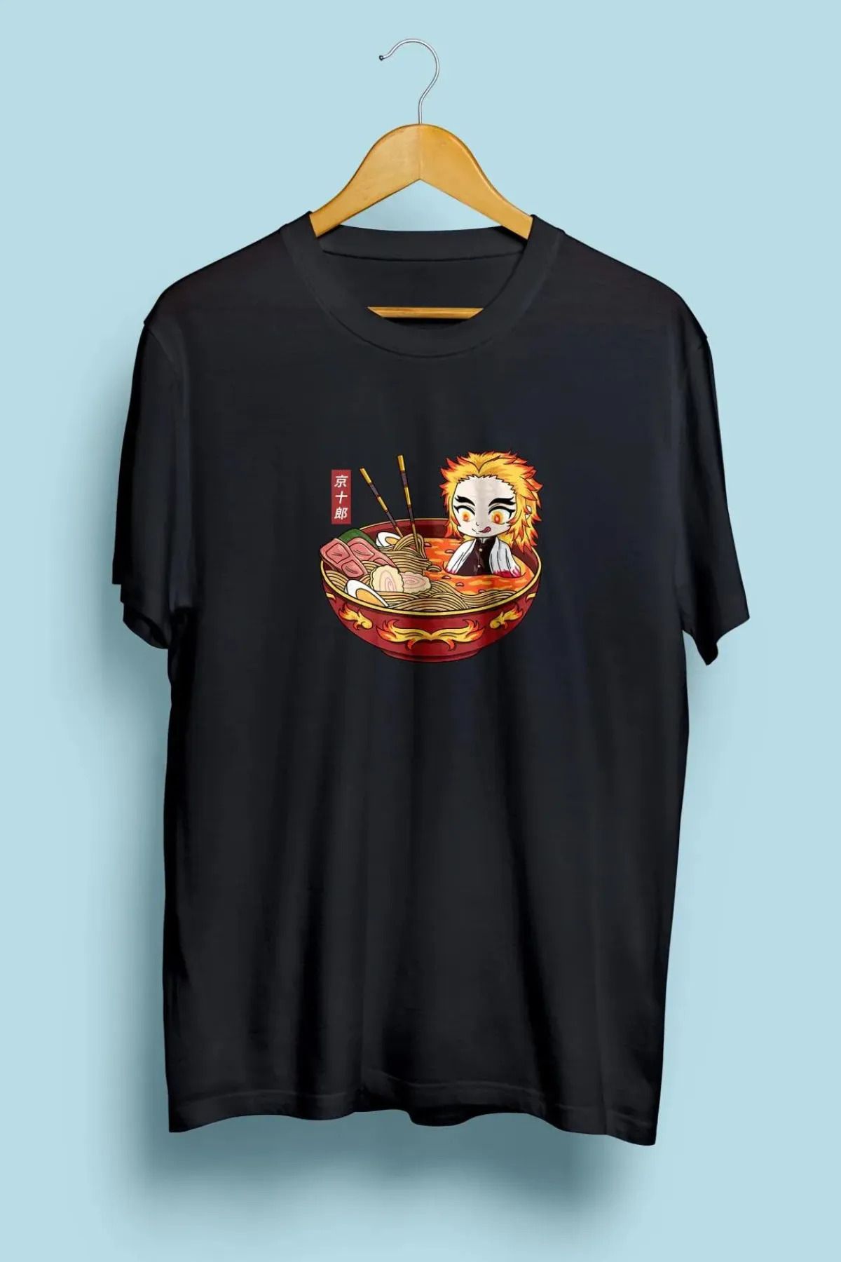 FeaR LeeS Demon Slayer Rengoku (ramen) Minimalist Özel Tasarım Anime Tişört
