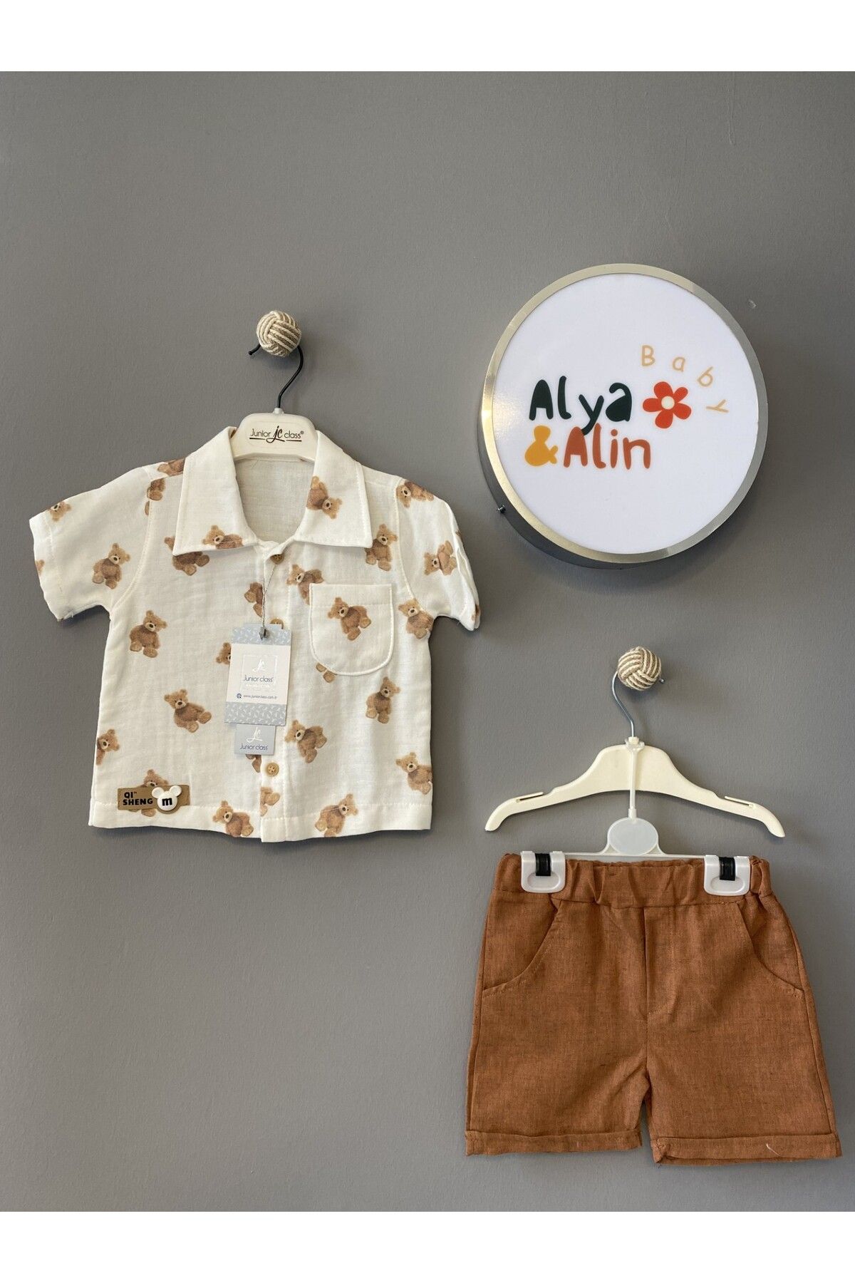 Alya&Alin Baby Teddy Bear 2'li Takım