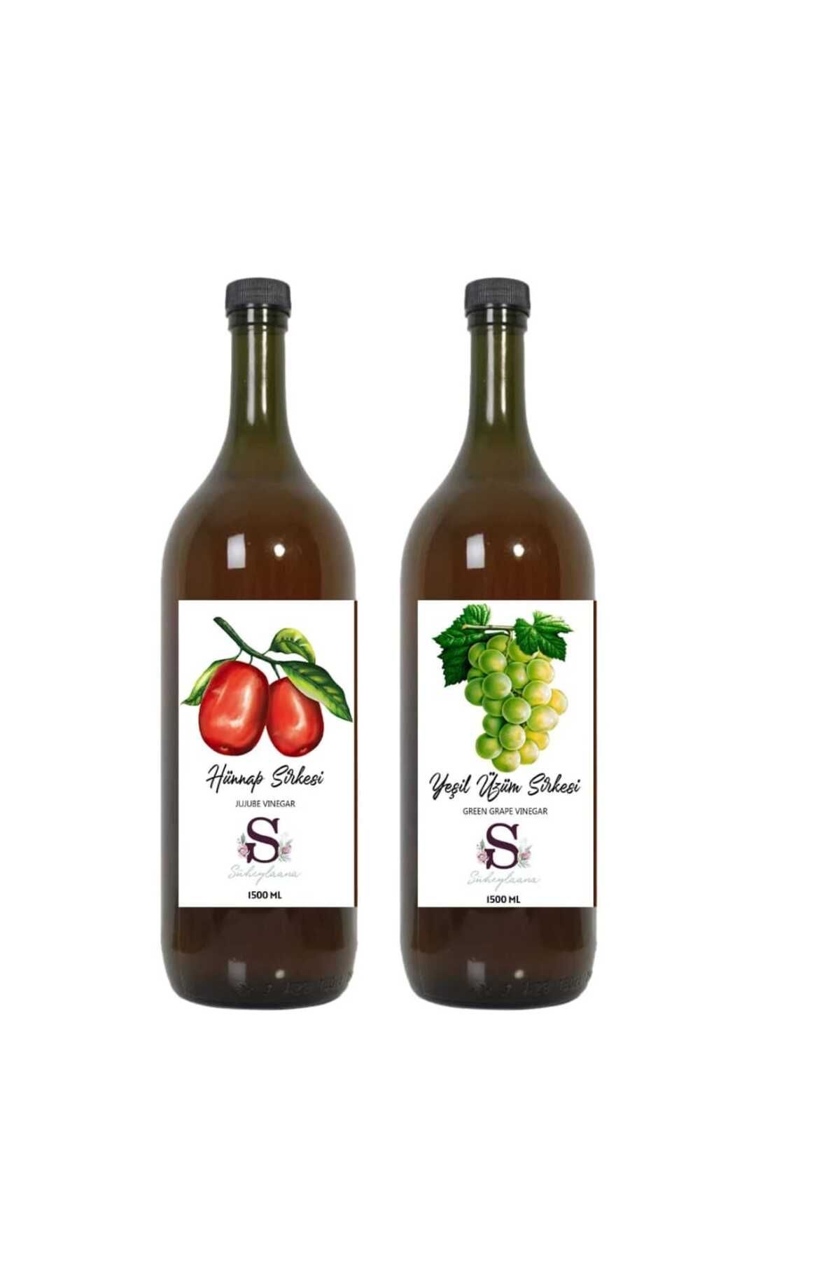 Süheylaana Doğal Hünnap Sirkesi 1500 Ml - Doğal Yeşil Üzüm Sirkesi 1500 Ml