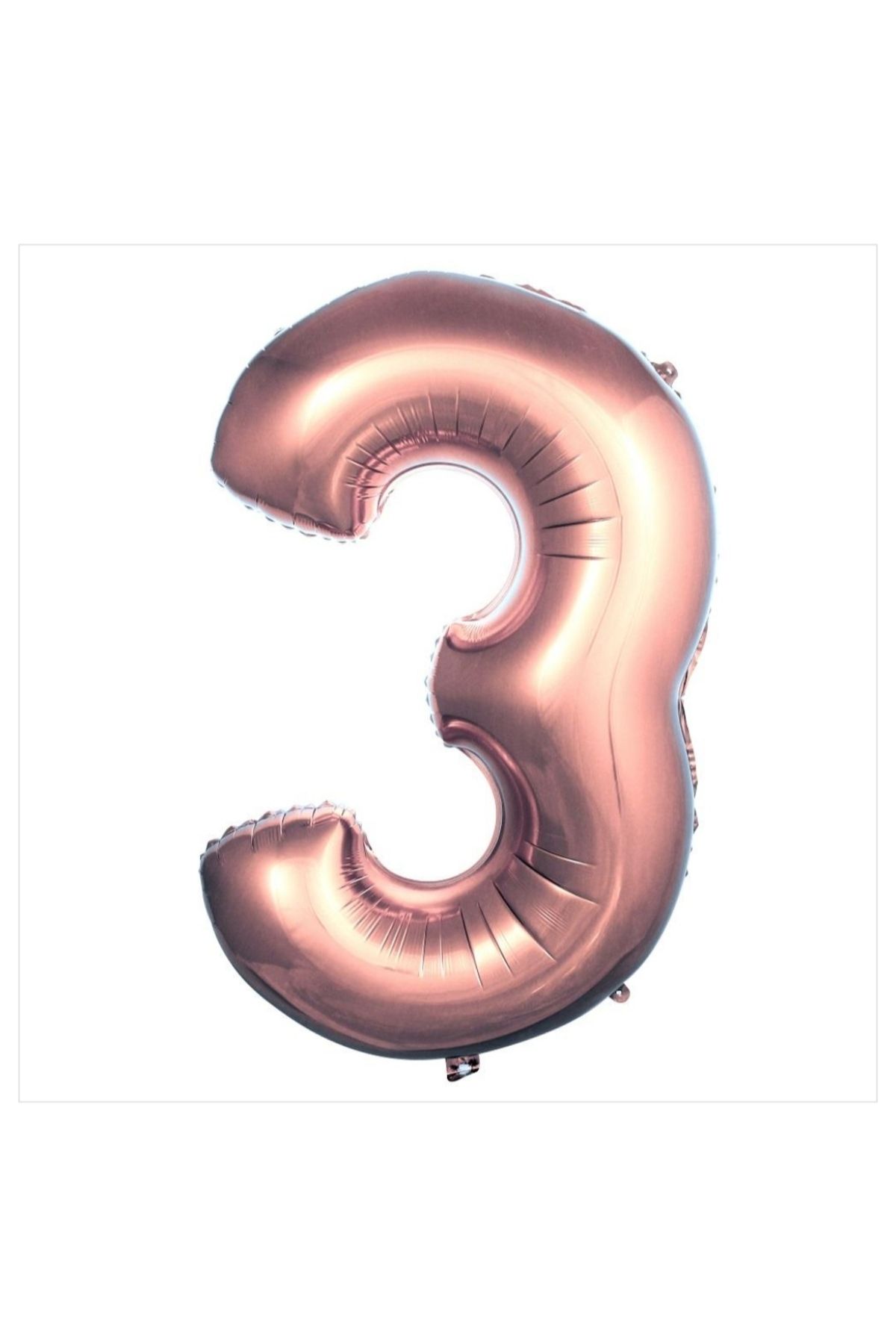 Mini partici Rose Gold folyo 3 rakamı balon 100 cm