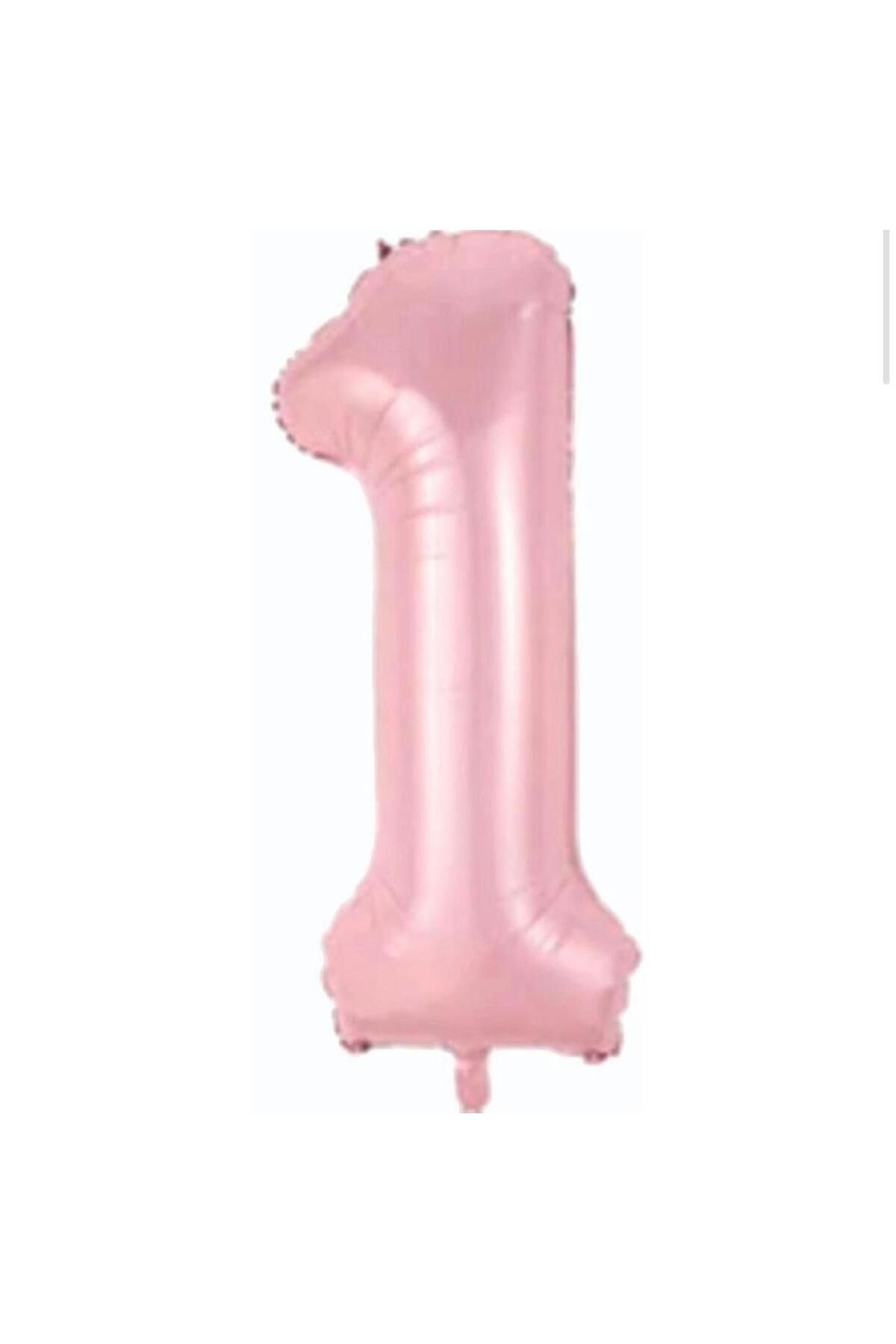 MİNAY 1 RAKAM FOLYO BALON PEMBE RENK 34" 76cm