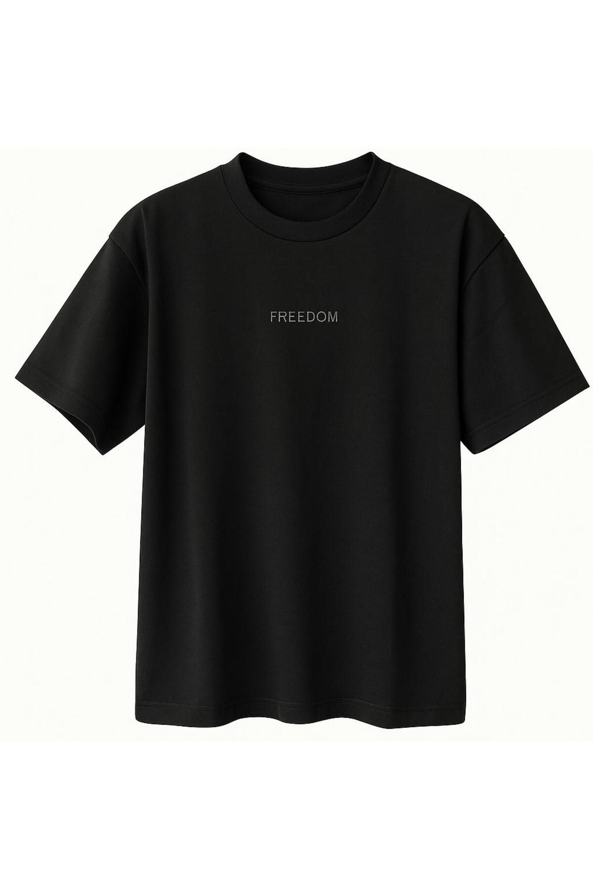 Nirvana Fashion Unisex Oversize Siyah Kısa Kol