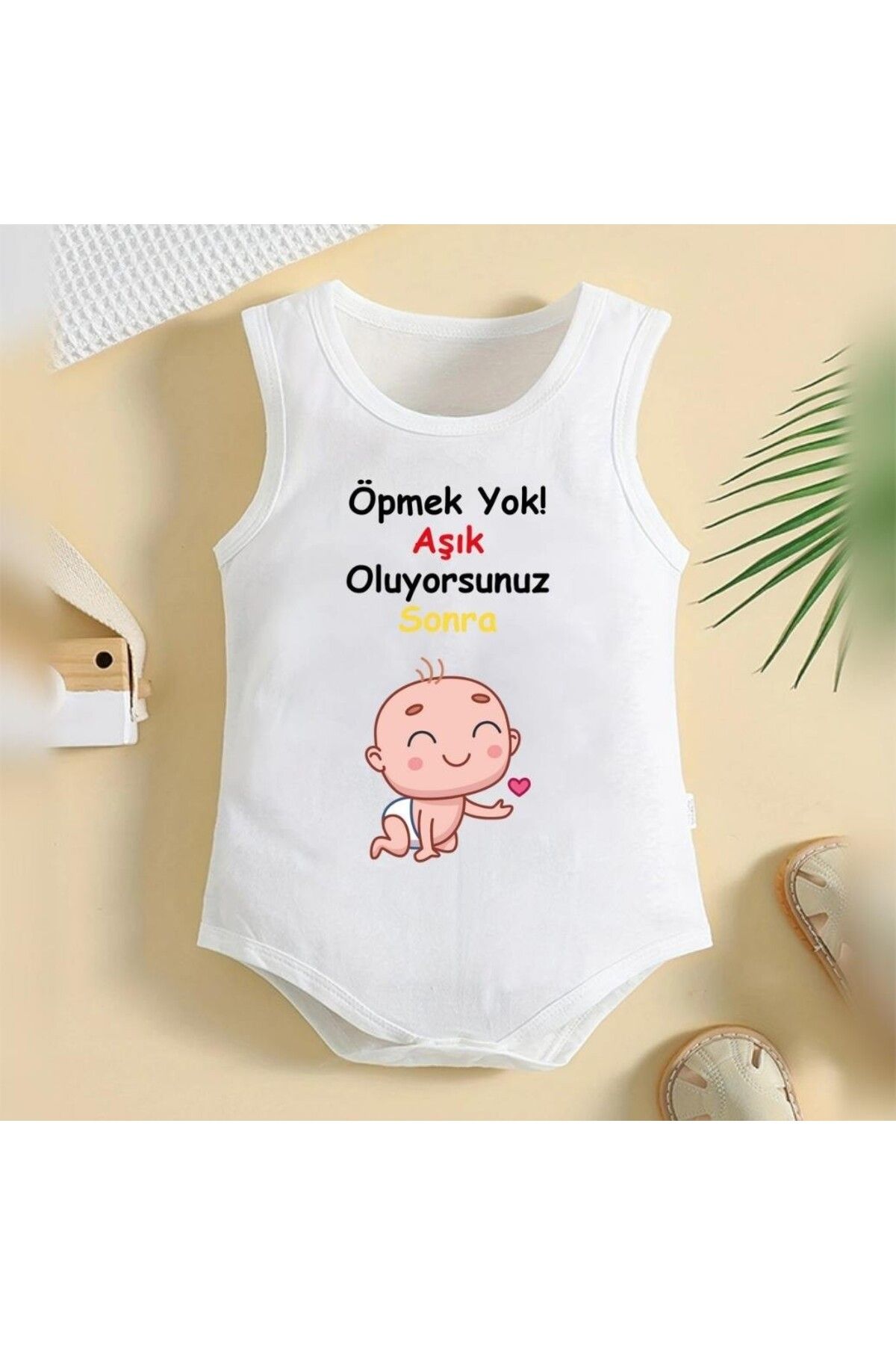 soft wing %100 Pamuklu Organik Baskılı Premium Çıtçıtlı Bebek Body Atlet Zıbın 00400
