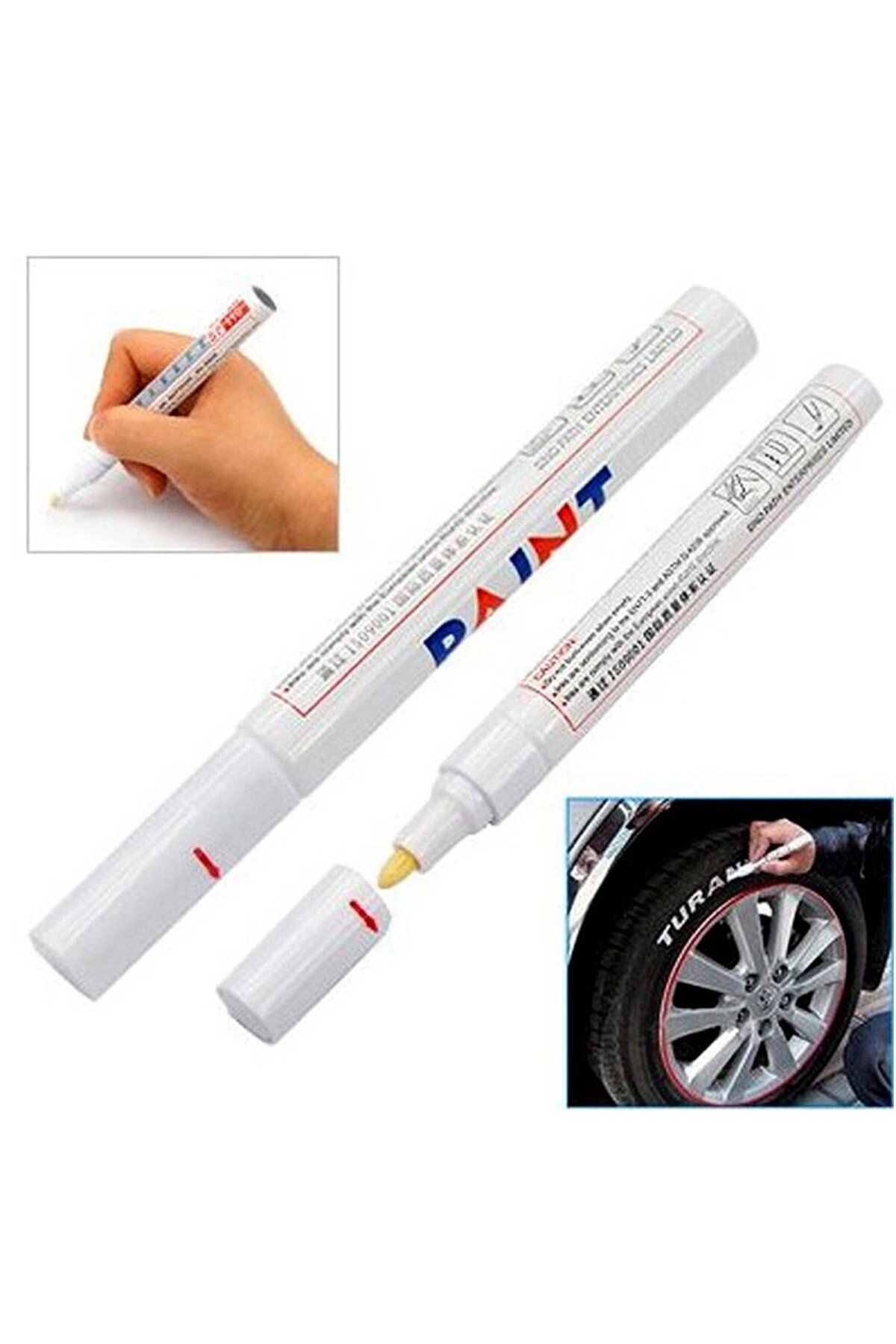ÖYKÜ VE YİĞİT Lastik Yazı Kalemi - Beyaz