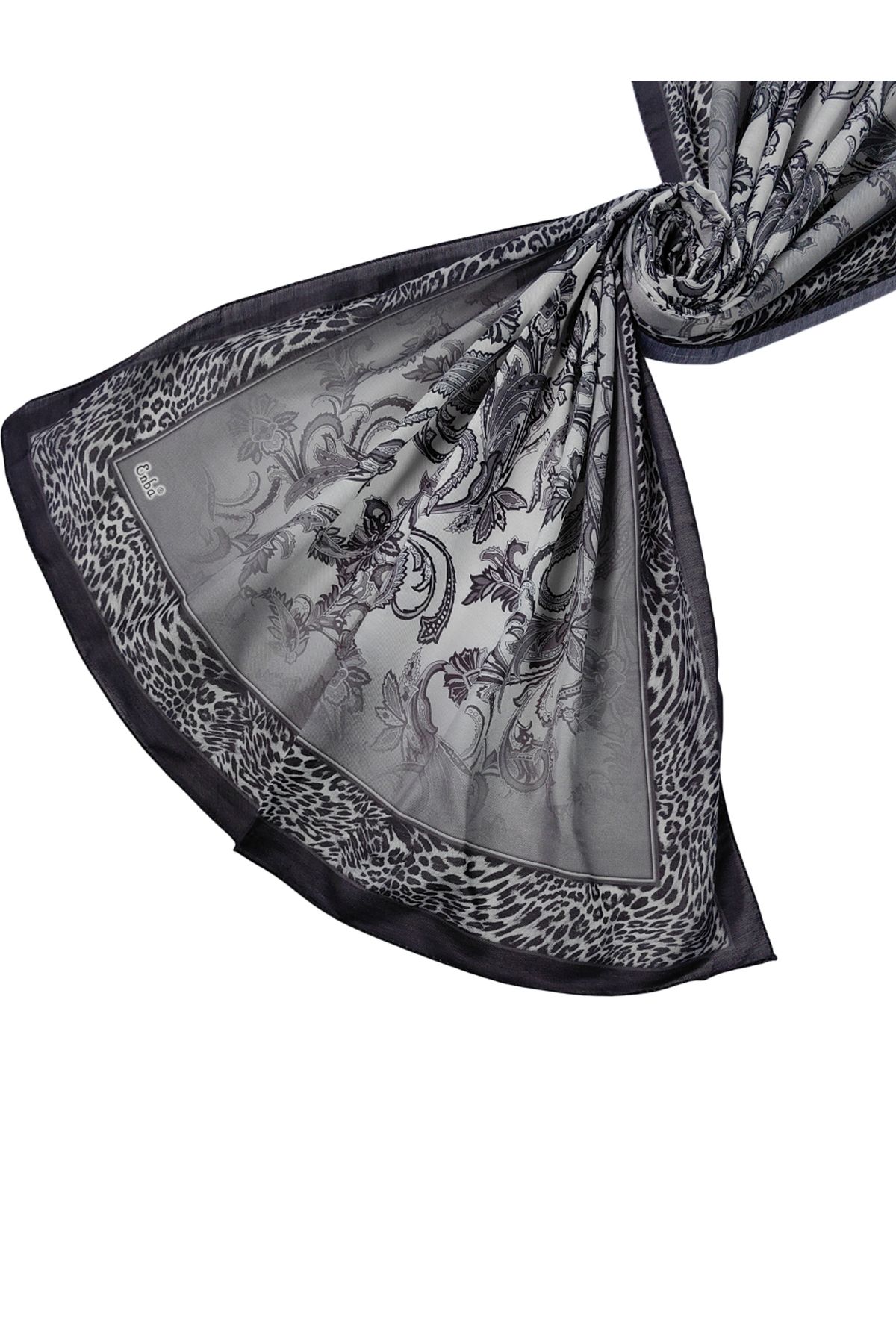 mim eşarp Enba Etnik Desenli Soft Pamuklu Şal 75x190 cm