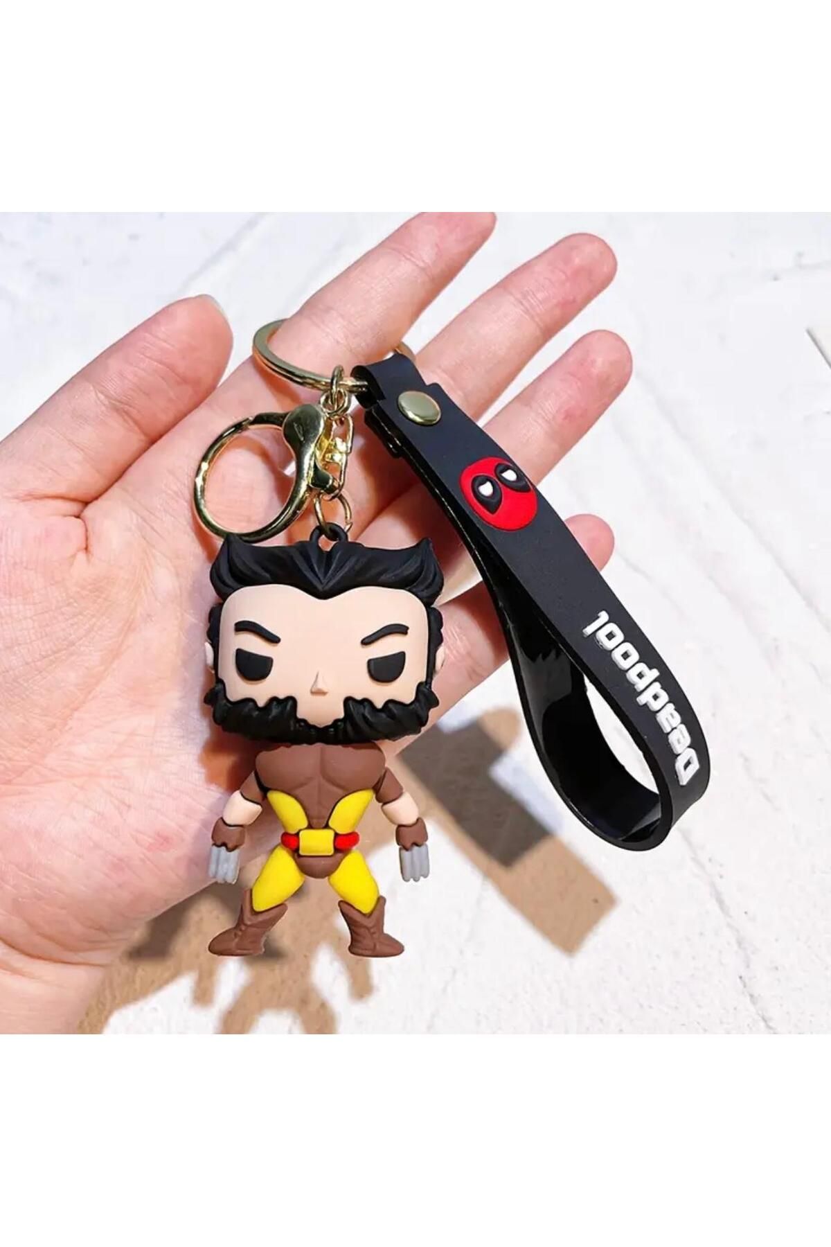 Tudivanyu Aksesuar Wolverine Figürlü Anahtarlık (Deadpool yazılı) , Çanta Süsü veya Araba Asma Süsü Aksesuar