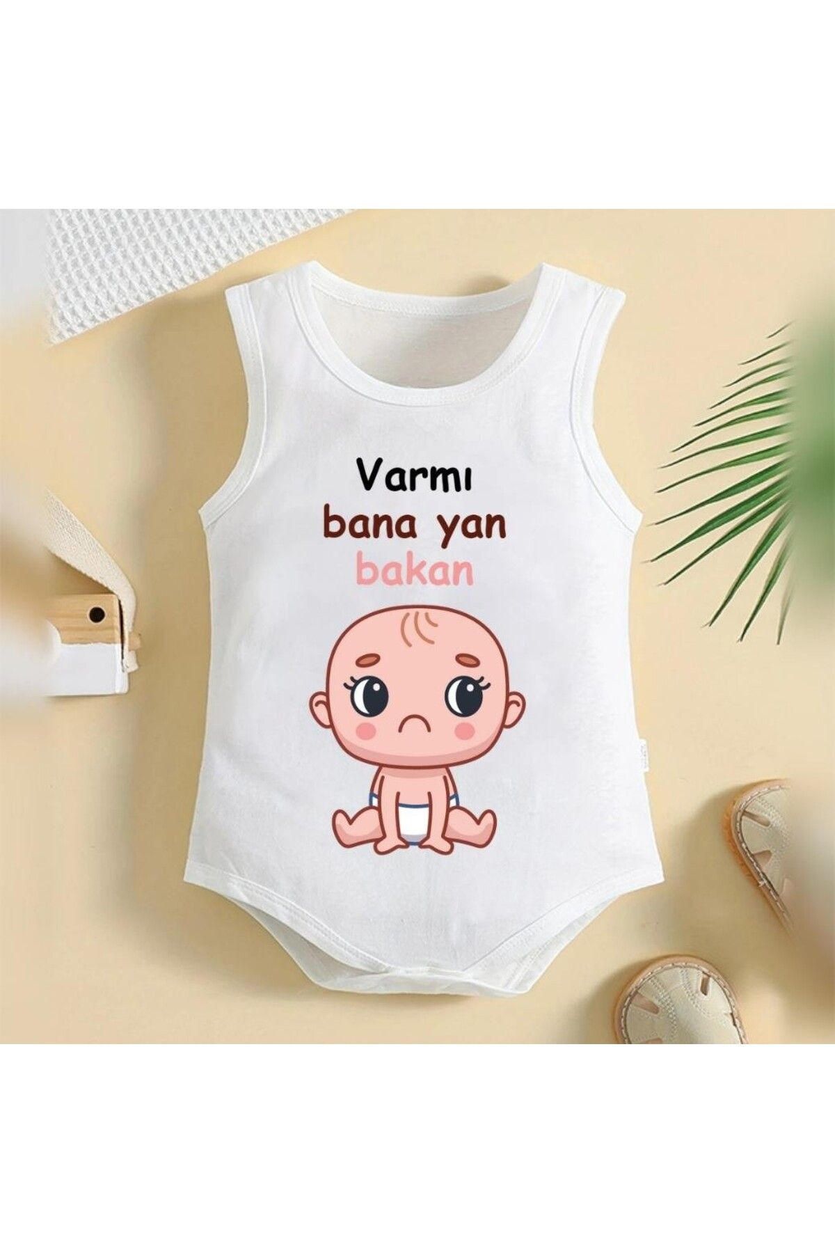 soft wing %100 Pamuklu Organik Baskılı Premium Çıtçıtlı Bebek Body Atlet Zıbın 00401