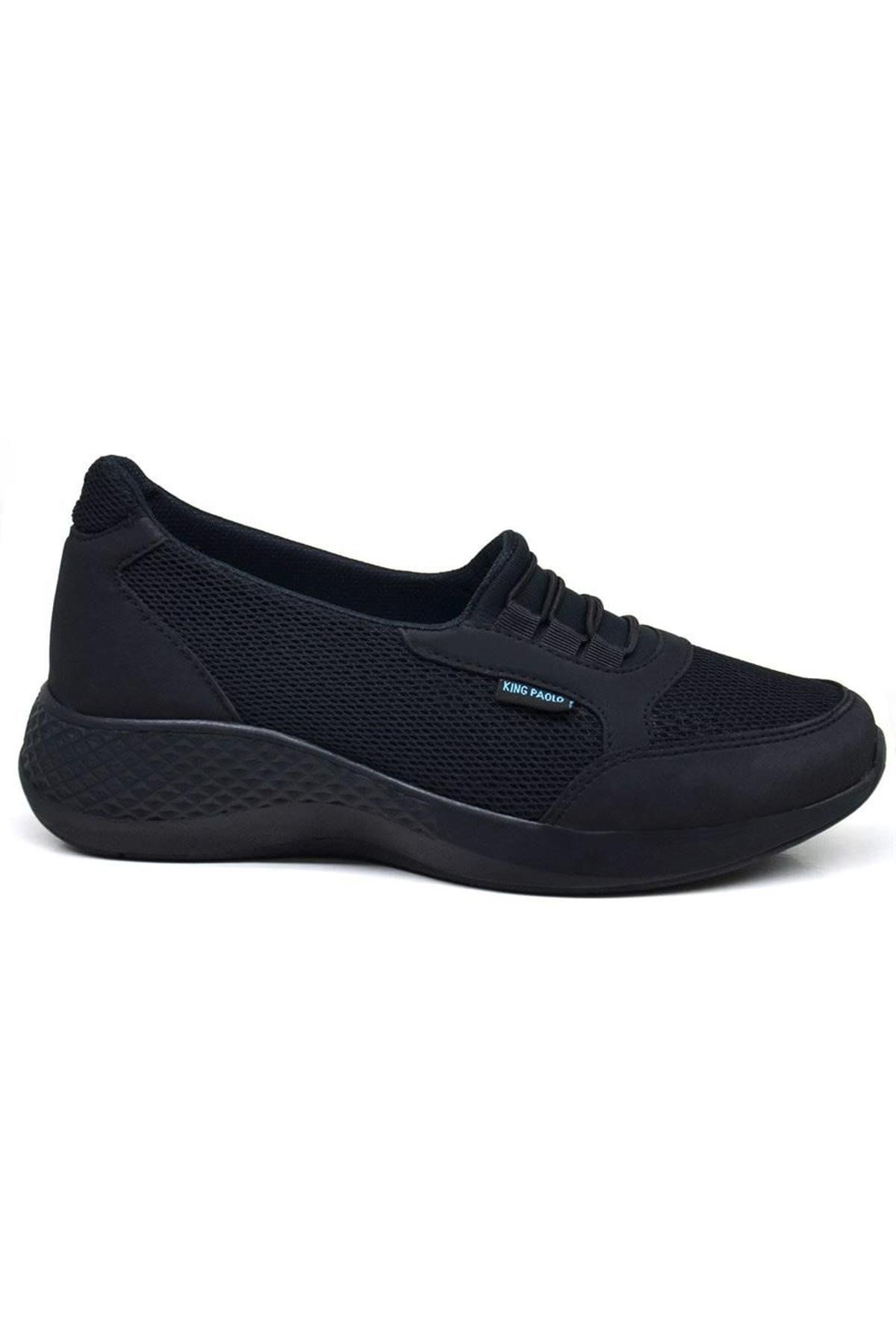 KİNG PAOLO King Paolo U6600 Krakers Kadın Comfort Ayakkabı - Siyah