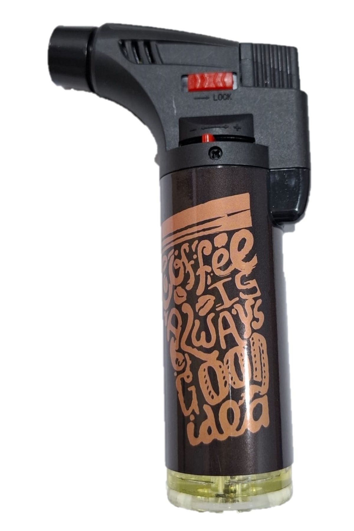 Generic-1pc Stylish Appearance Printed Charcoal Lighter Refillable Gas Torch Lighter 6