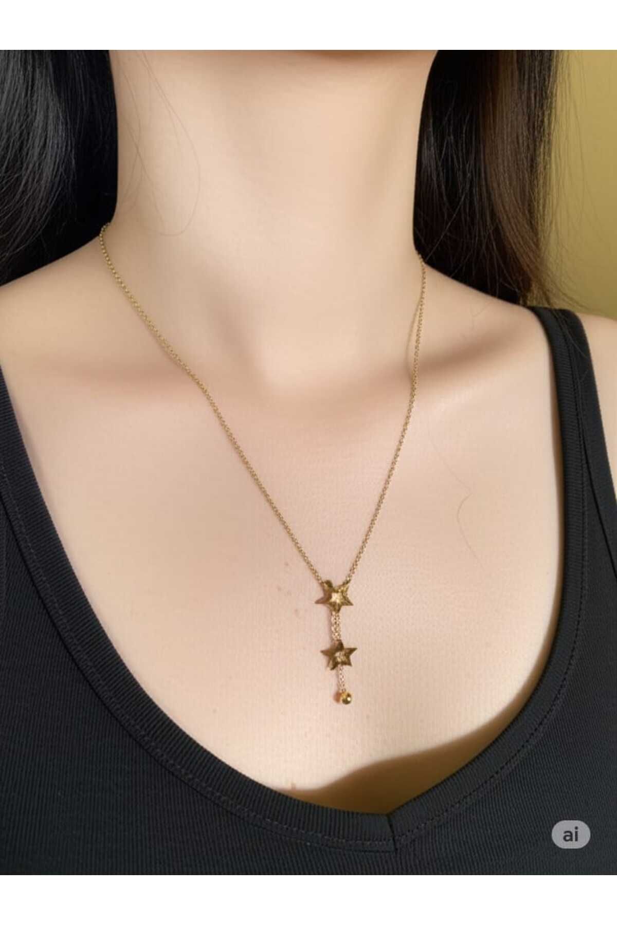 magische Gold Sıralı Yıldız kolye
