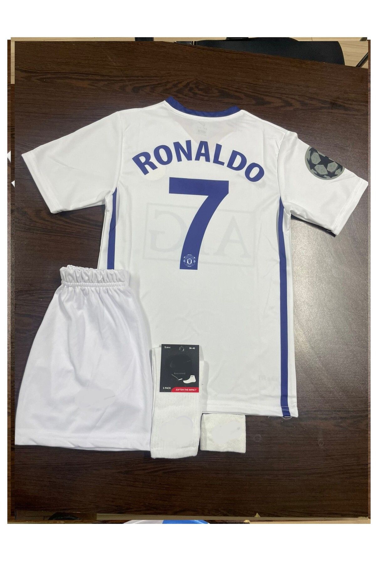 Atlas Global KOPYA - MANCHESTER UNİTED 2008 RONALDO BEYAZ ÇOCUK FORMA 2 Lİ SET. FORMA+ŞORT