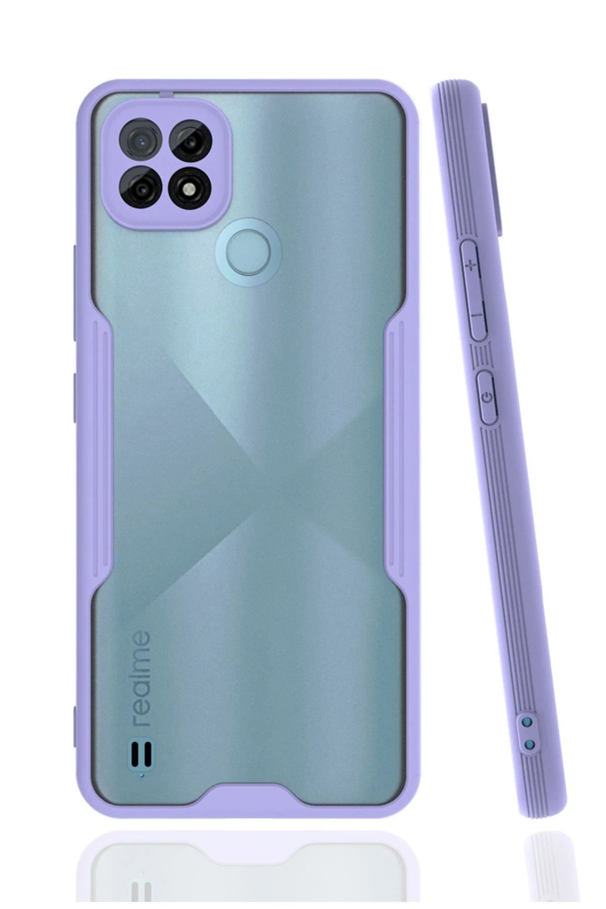 NewFace Realme C21 Kılıf Platin Silikon - Lila GLSTD