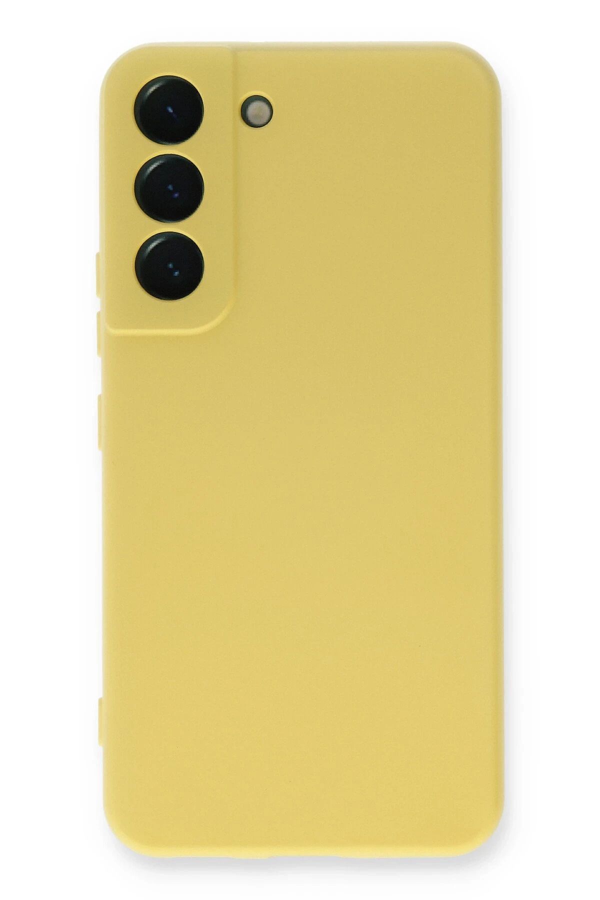 NewFace Galaxy S23 uyumlu  Kılıf Nano içi Kadife Silikon - Sarı SVLRS