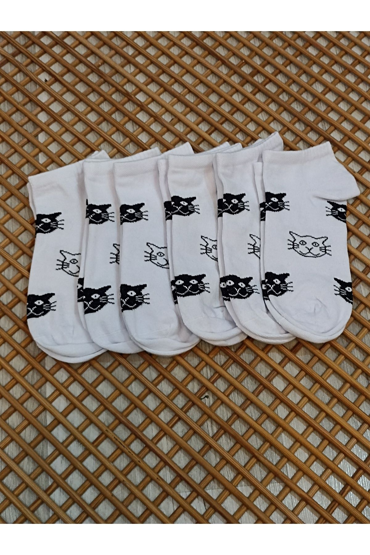 Rocks For Dikişsiz Burun 6 Çift Kadın Desenli Patik Çorap