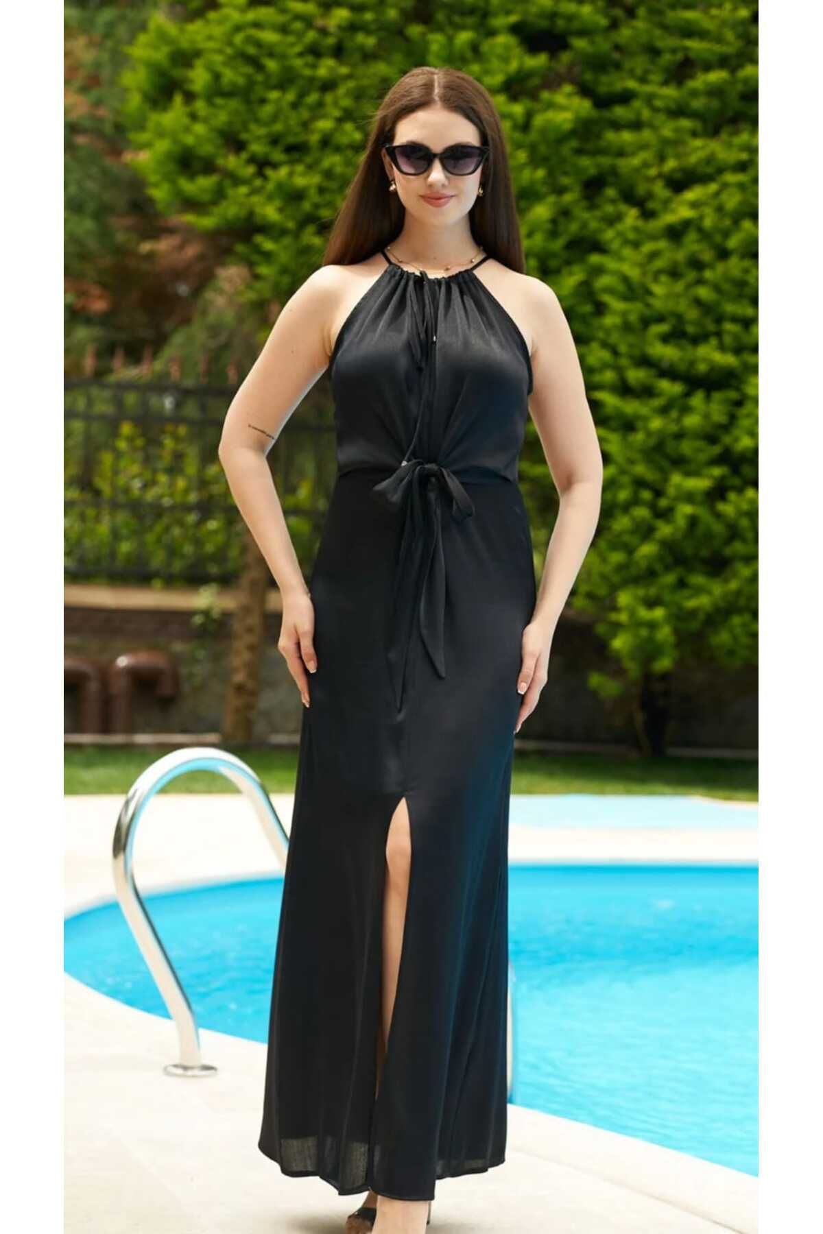 HSRT halter yaka elbise
