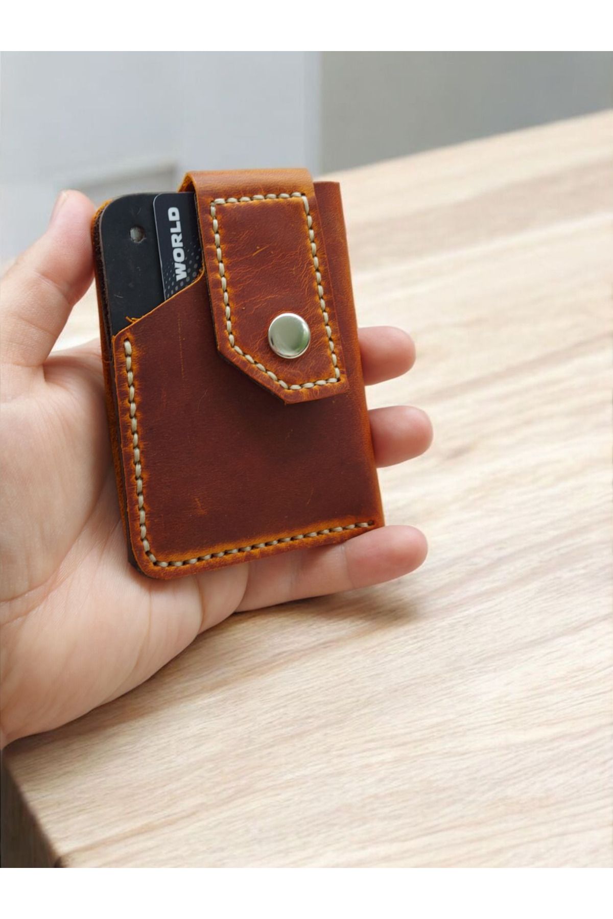 texde hakiki crazy deri cüzdan ve kartlık, unisex iki renkli geniş kullanım alanı nakit ve kart için uygun
