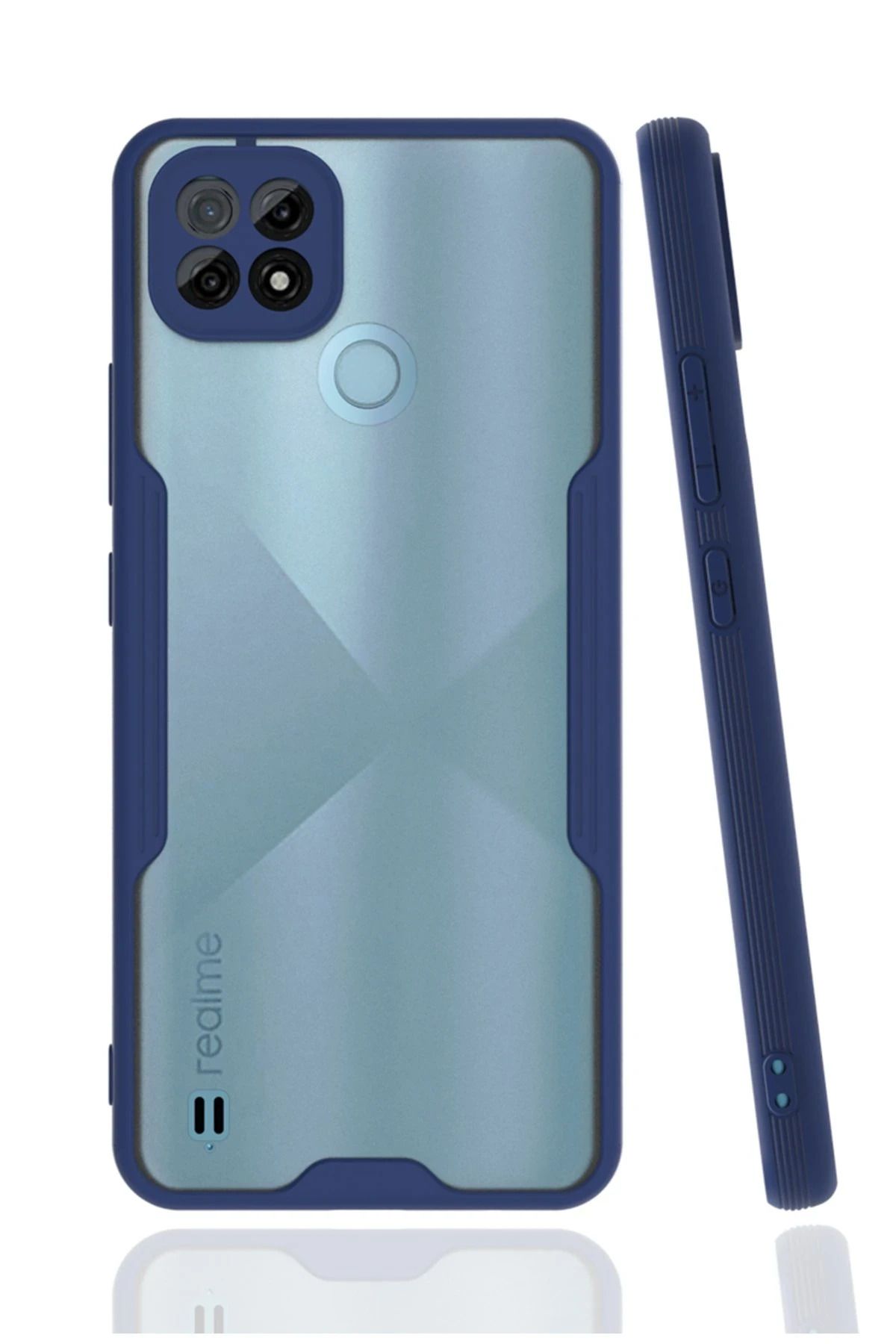 NewFace Realme C21 Kılıf Platin Silikon - Lacivert YKTSN