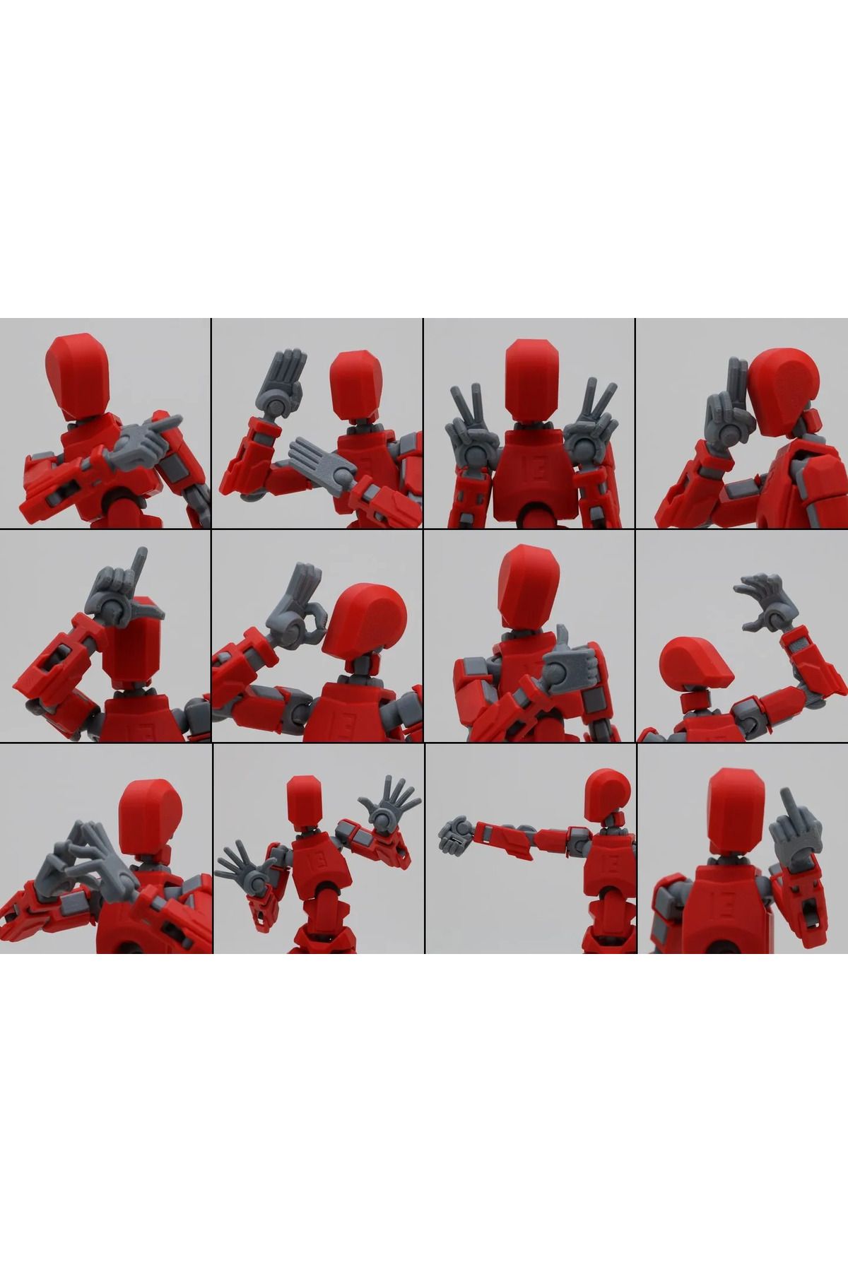 CharmFancy 12 Farklı Şekilde Dummy Robot El Hareketi Seti (SADECE ELLER)