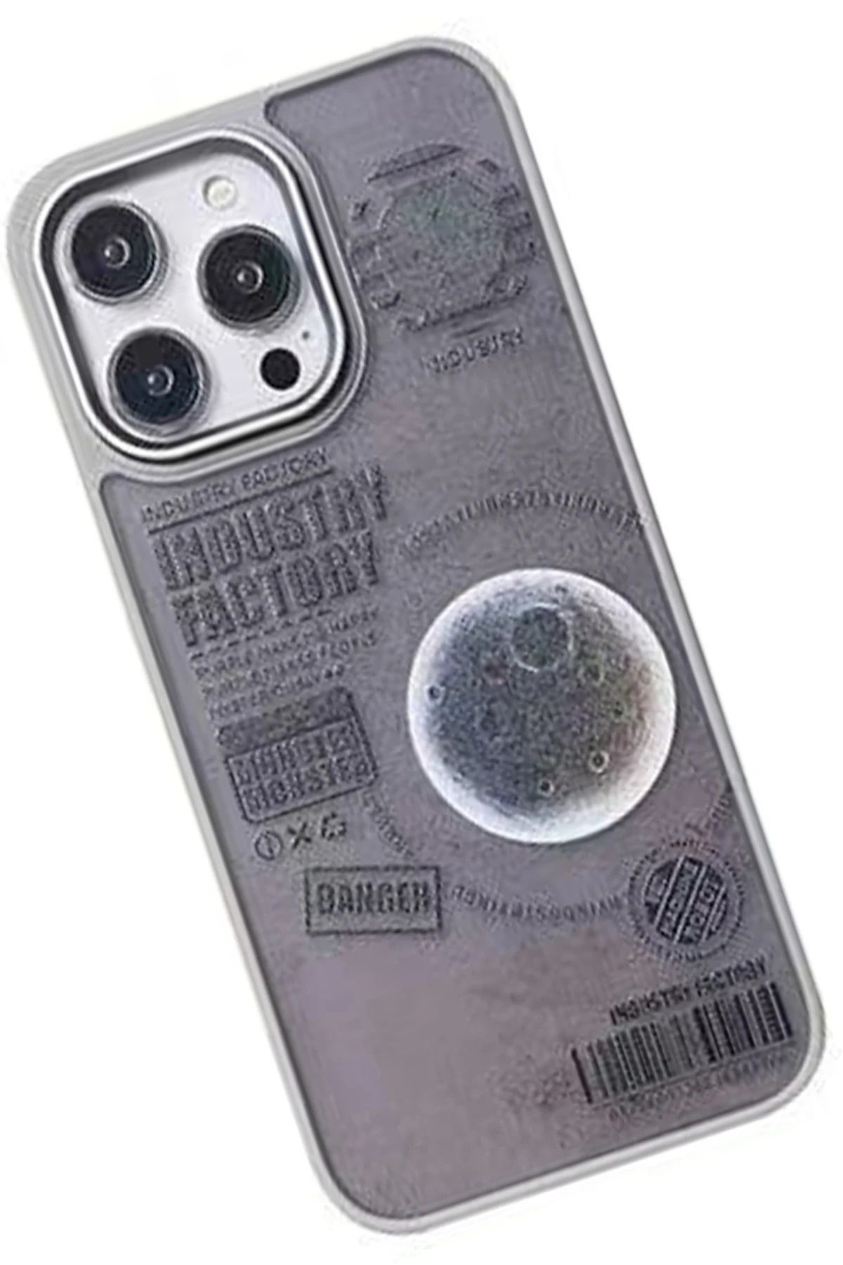 MOVENCHY iPhone 15 Pro Max uyumlu  Terra Desenli Kapak - Siyah - 2 SVLRS
