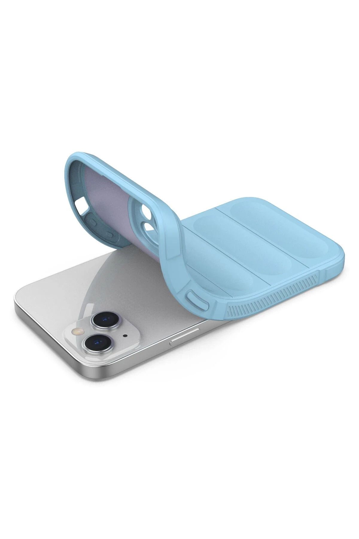 NewFace iPhone 15 uyumlu Kılıf Optimum Silikon - Sky Blue SVLRS