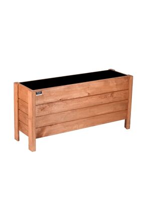 Faev Ahşap Dış Mekan Saksısı Dekoratif Saksı Büyük Boy Hazır Kurulu 100cm X 3...