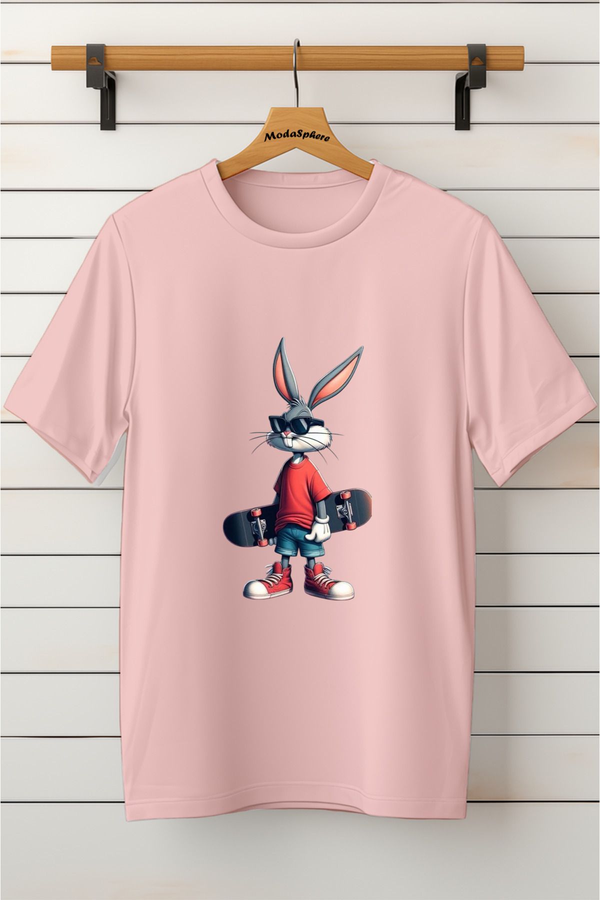 ModaSphere Baskılı Unisex Oversize Tişört Battal Boy