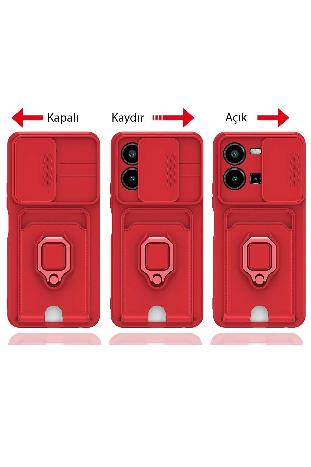 NewFace Vivo Y35 Kılıf Zuma Kartvizitli Yüzüklü Silikon - Pembe FLKRY