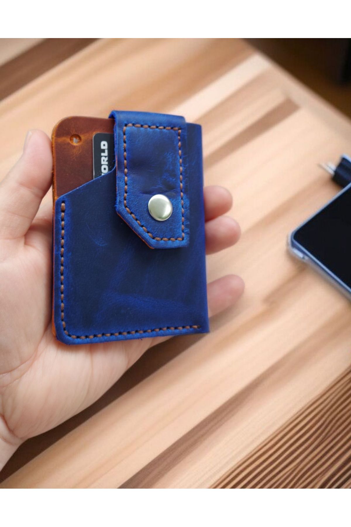 texde hakiki crazy deri cüzdan ve kartlık, unisex iki renkli geniş kullanım alanı nakit ve kart için uygun