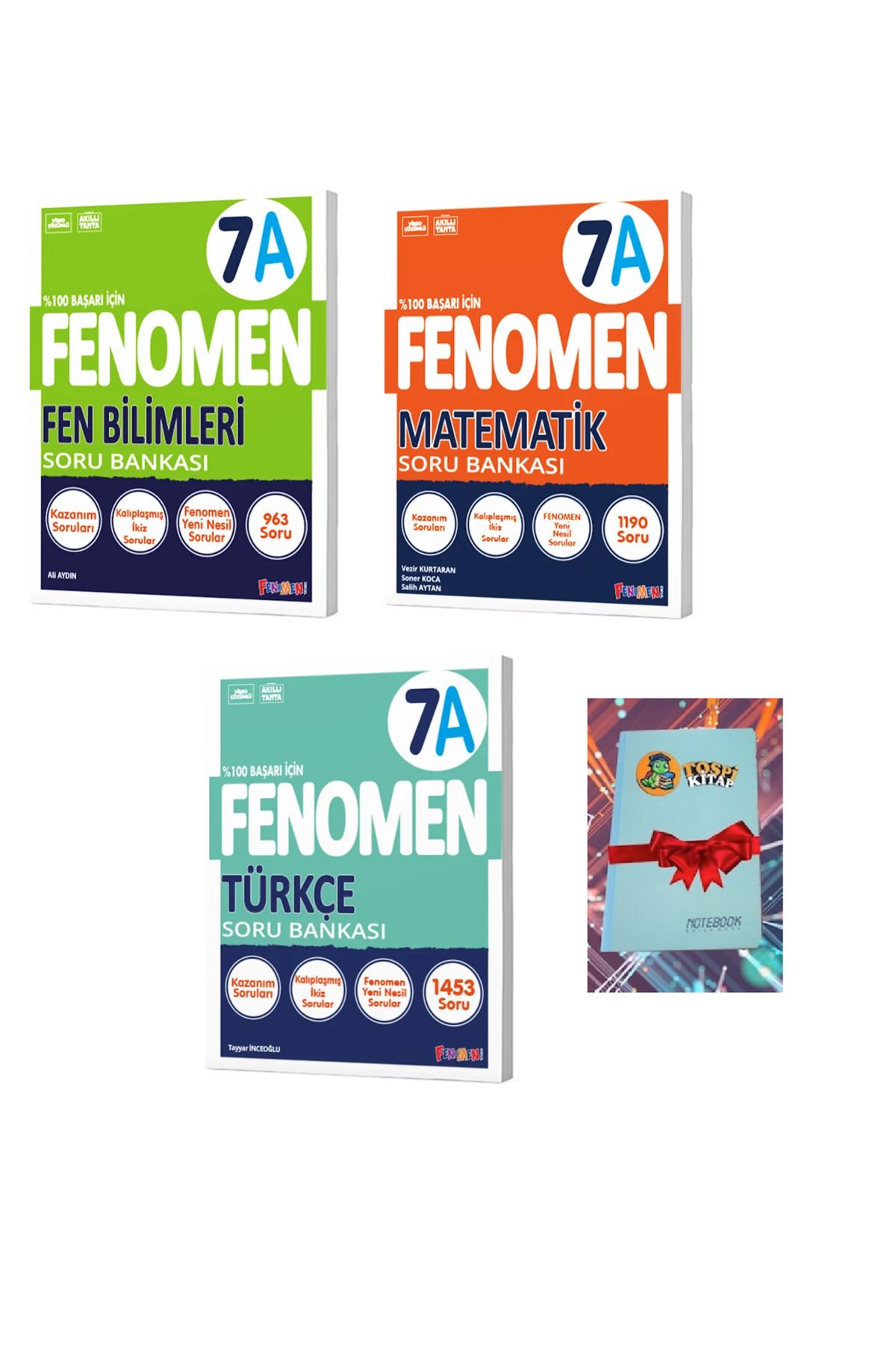 Fenomen Yayıncılık 7A MATEMATİK + FEN BİLİMLERİ + TÜRKÇE Soru Bankası (DEFTER HEDİYE) ATG
