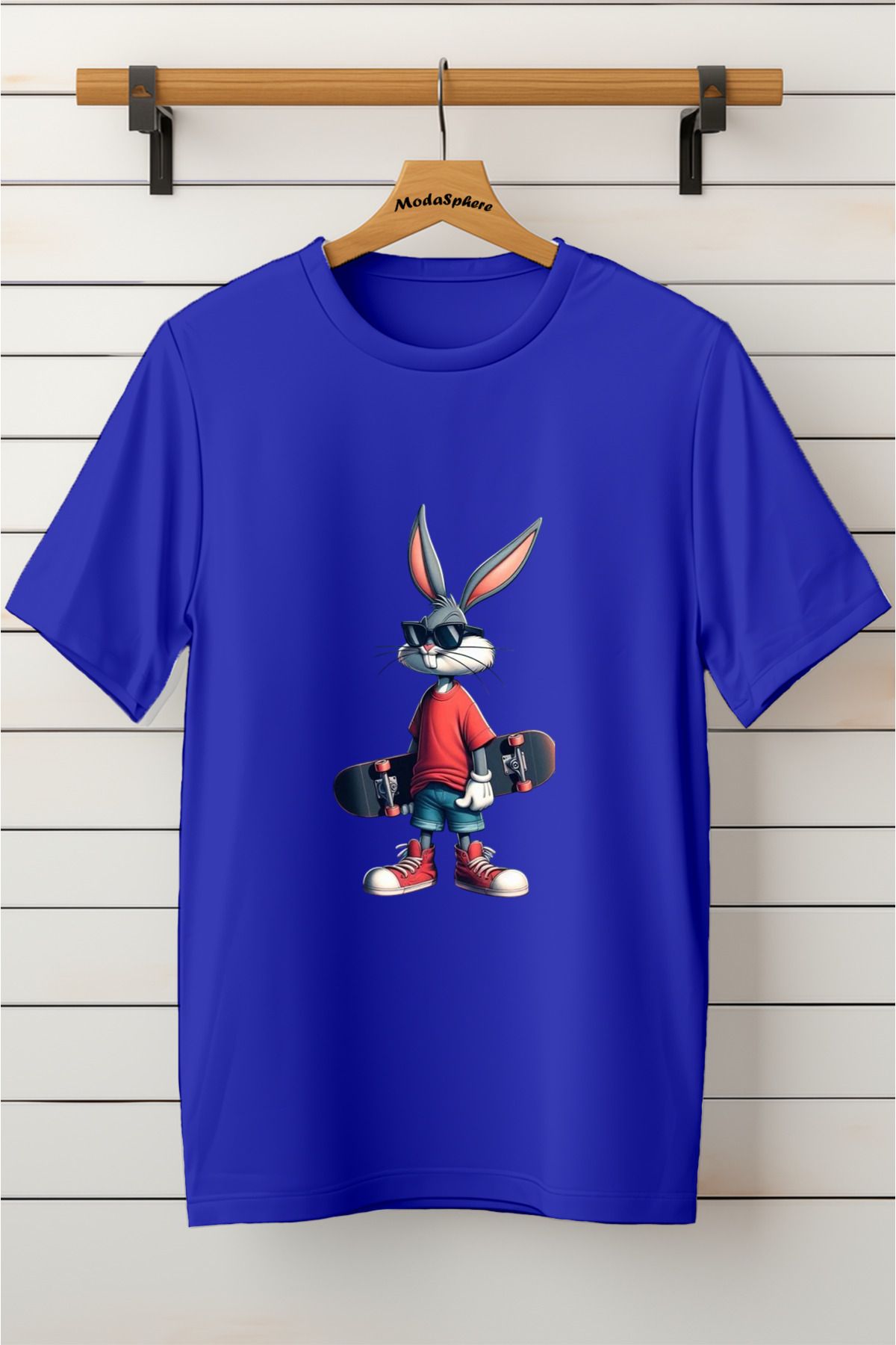 ModaSphere Baskılı Unisex Oversize Tişört Battal Boy