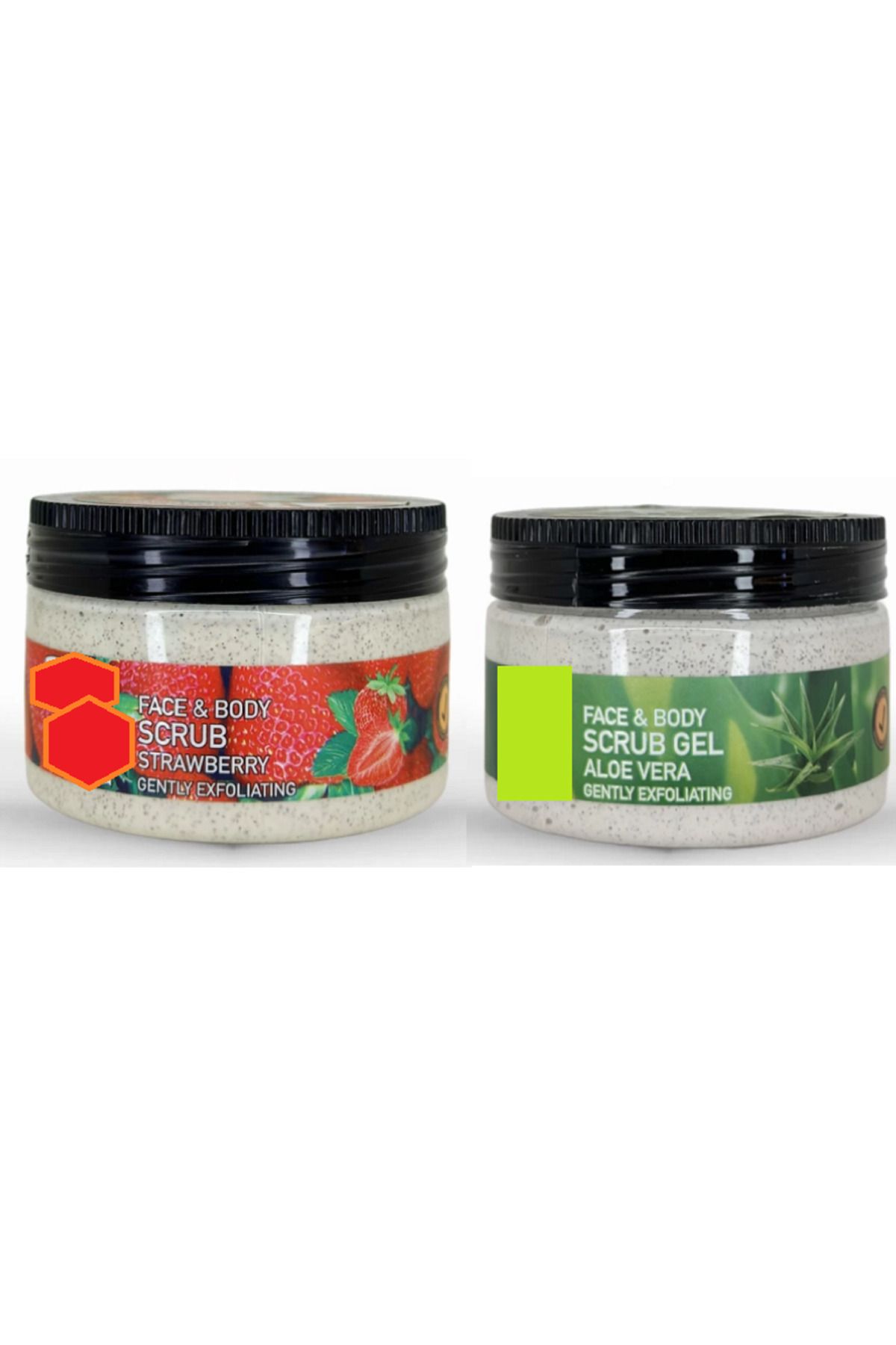 9Renk Çilek & Aloe Vera Scrub Peeling Gel 300 ML+300 ML