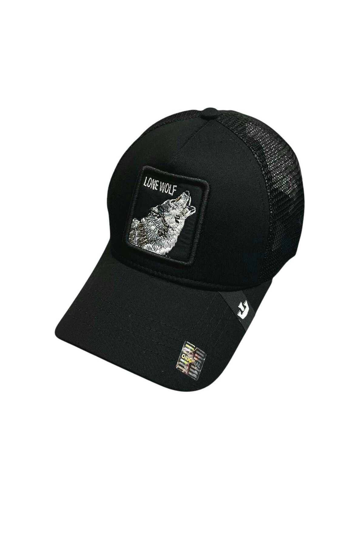 CapZone Hayvan Figürlü Şapka Unisex Ayarlanabilir Siyah