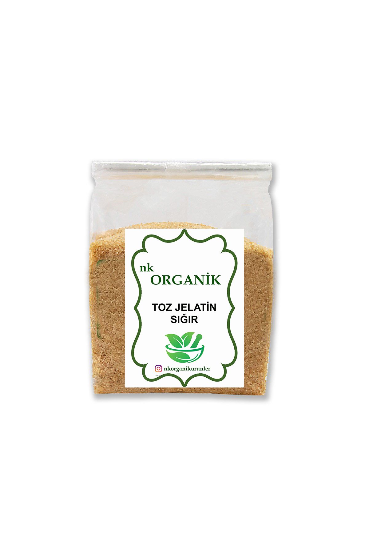 nk organik Toz Sığır Jelatin Saf 100gr